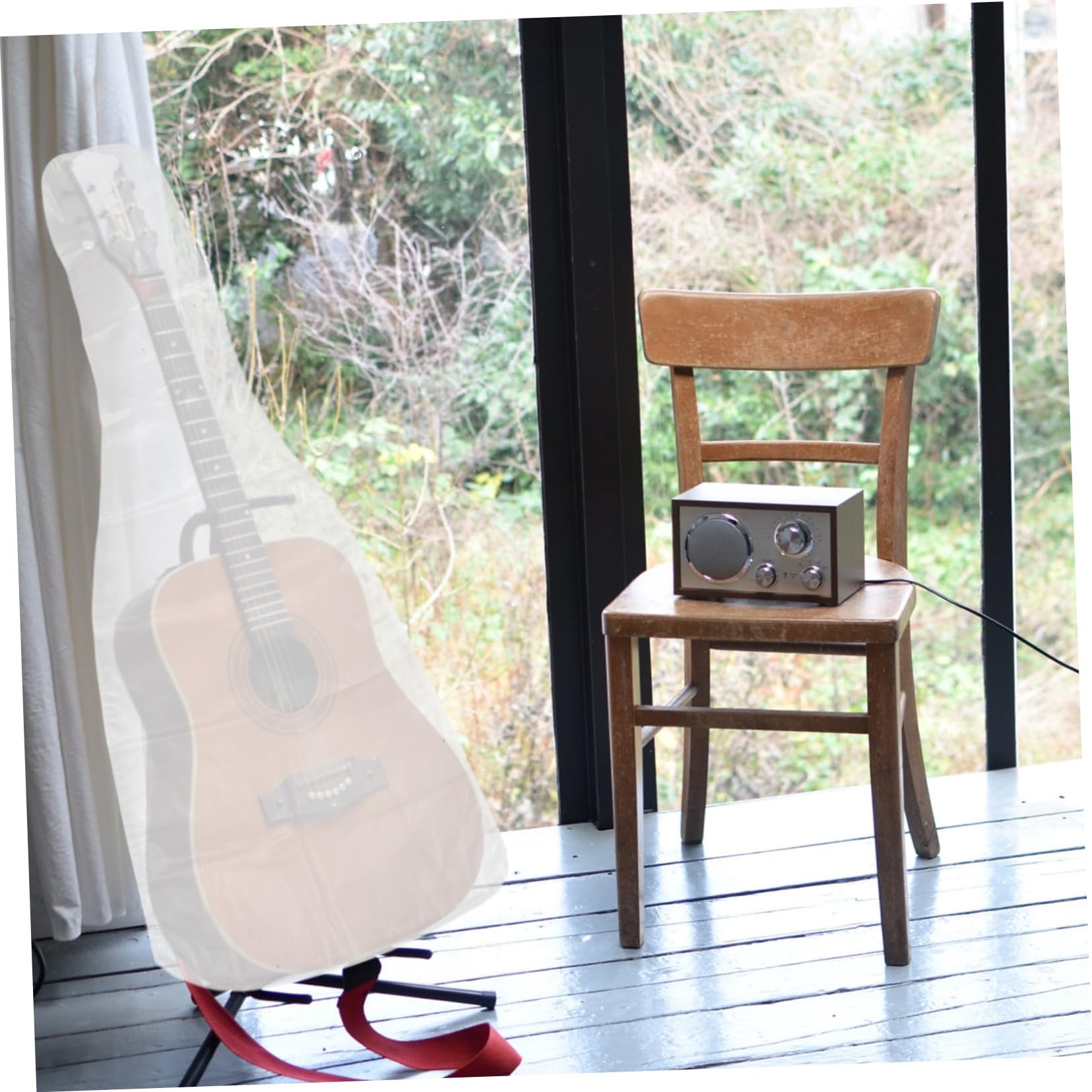 Housse de Protection Translucide PVC Dépoli Réutilisable pour Basse et Guitare Anti-Poussière, Étanche, Maison