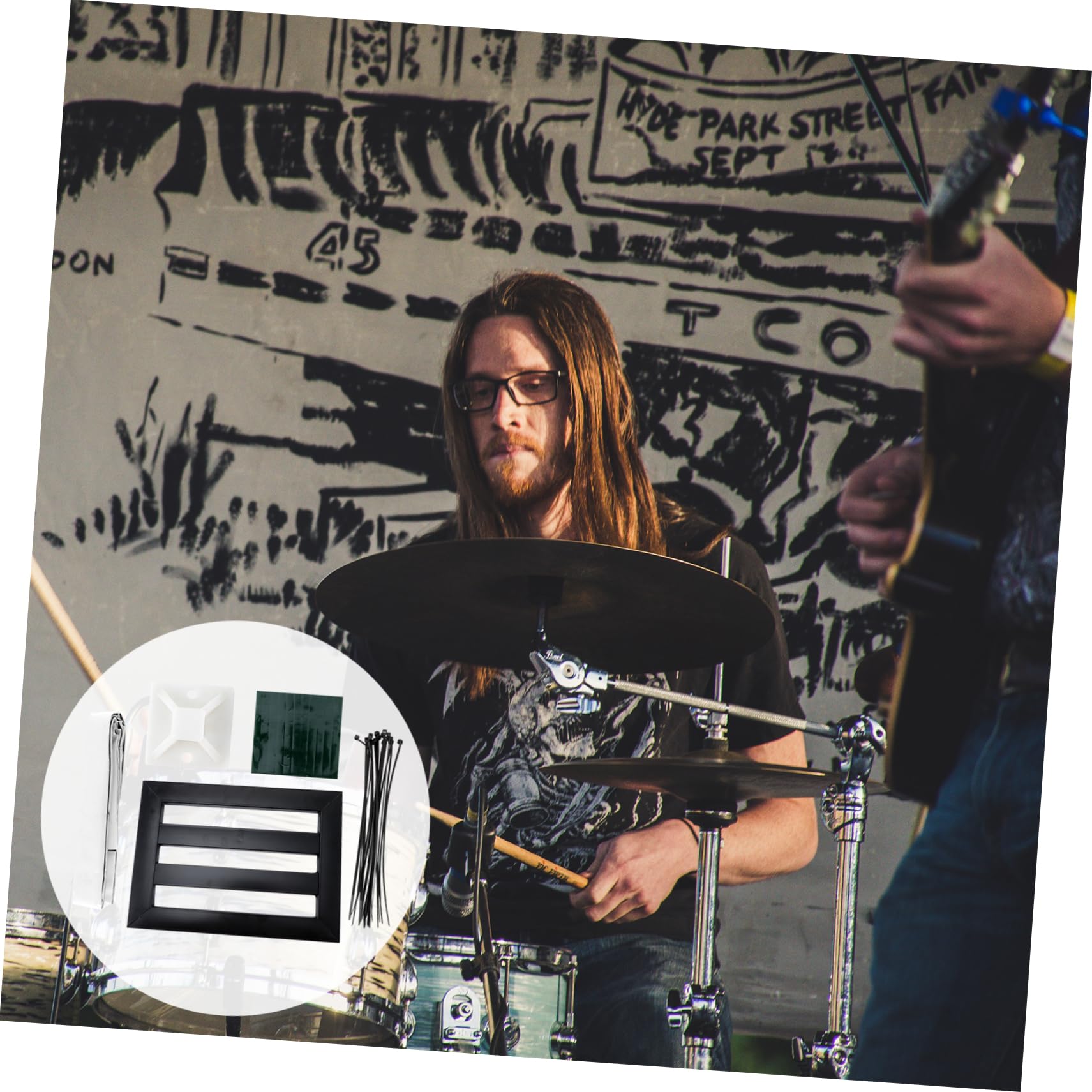 FUNOMOCYA Electric Guitar Pedalboard Set Cable Tie Hook Replacement for Old or Broken Pedalboard