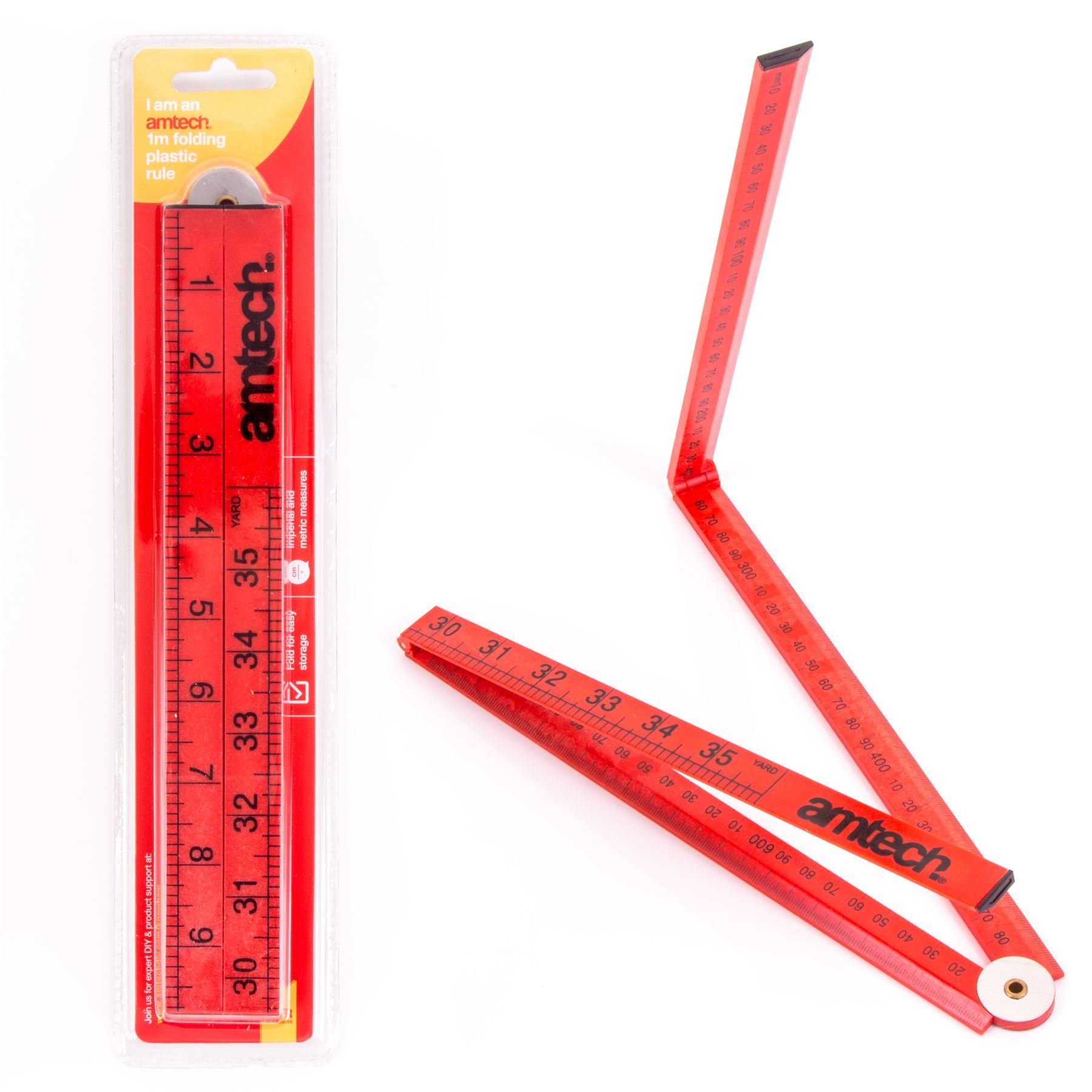 1m Plastic Folding Ruler With Metric & Imperial Markings : Amazon.co.uk ...