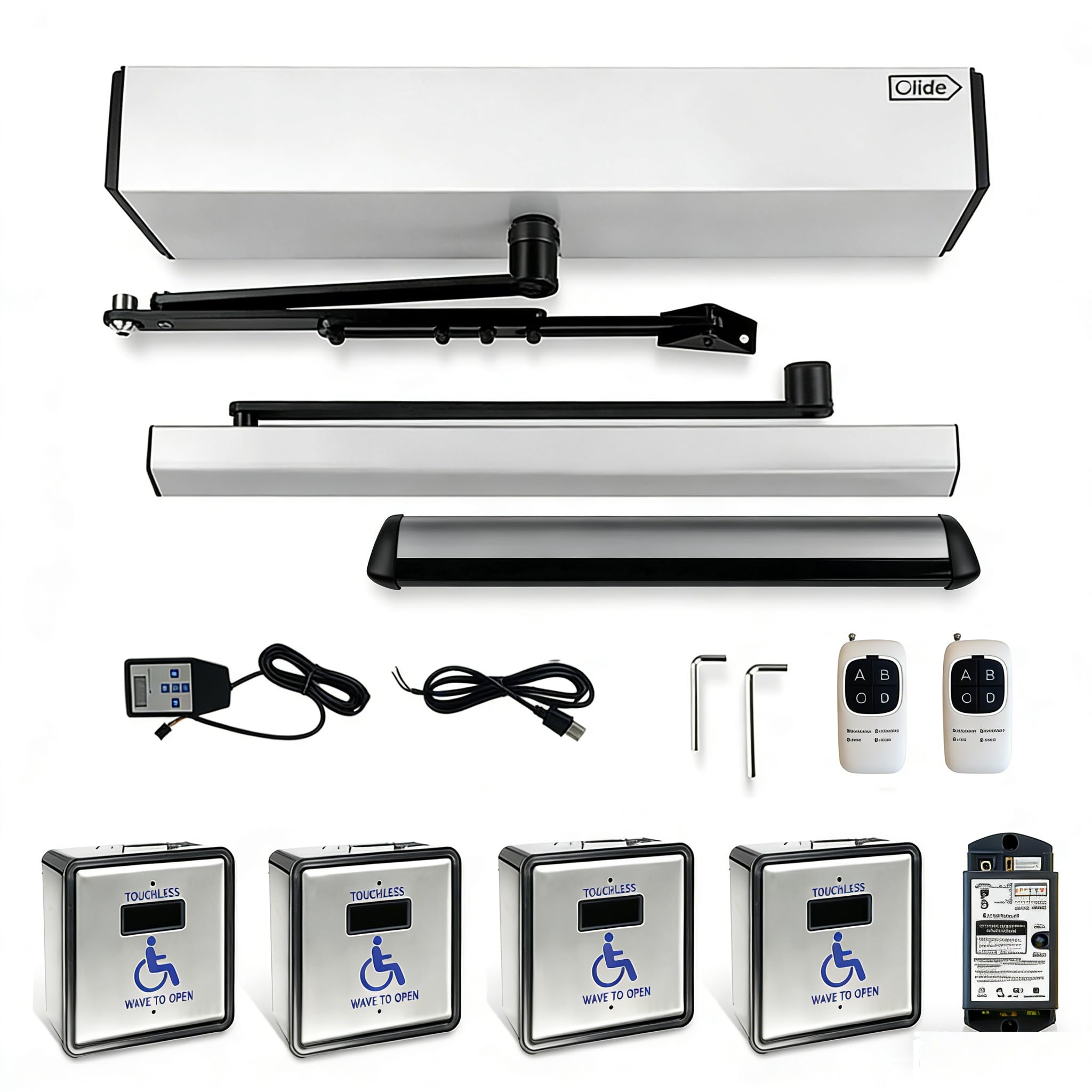 Olideauto Handicap Door Closer,ADA Door Opener with Four Wireless