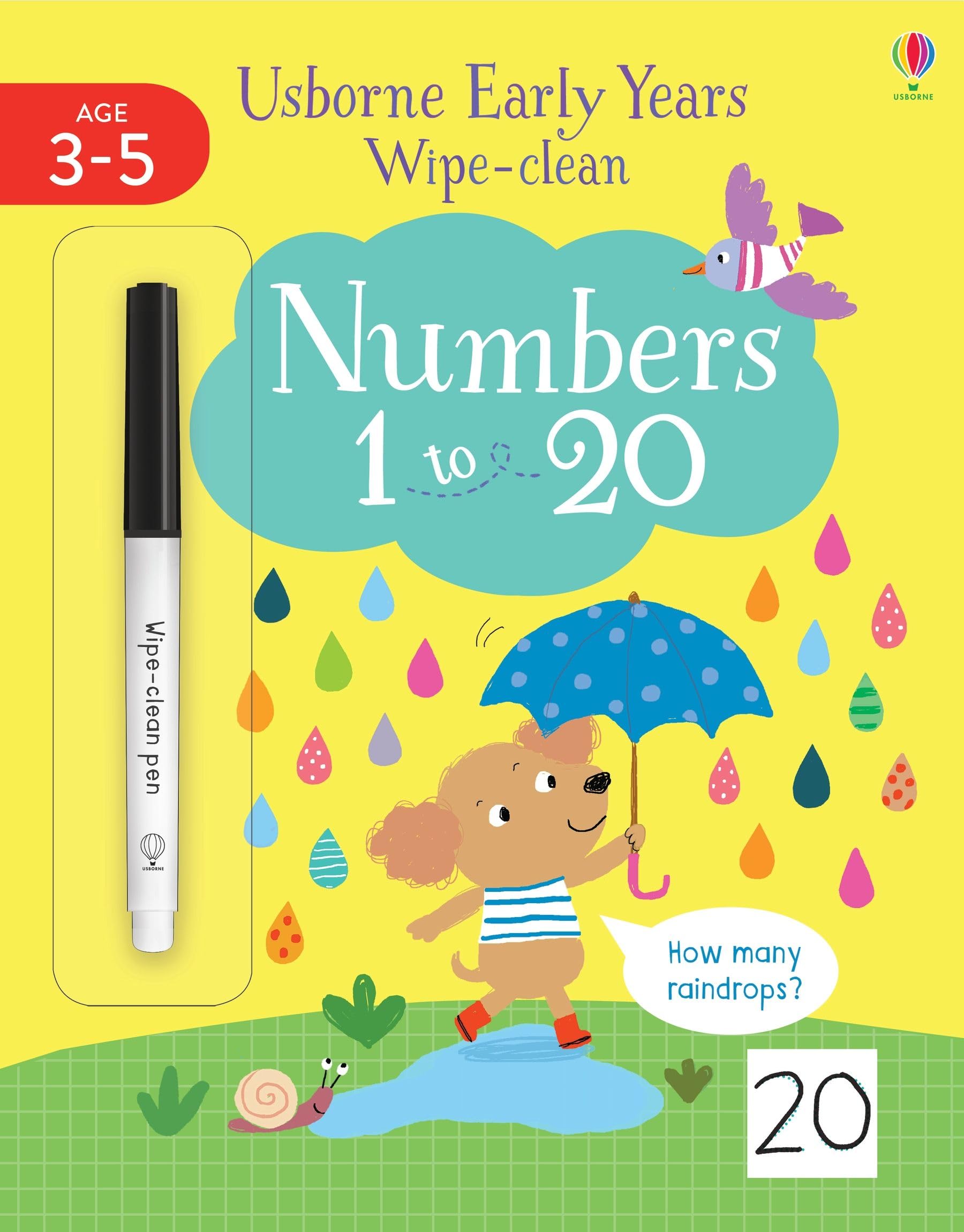 Early Years Wipe-Clean Numbers 1 to 20 (Usborne Early Years Wipe-clean)