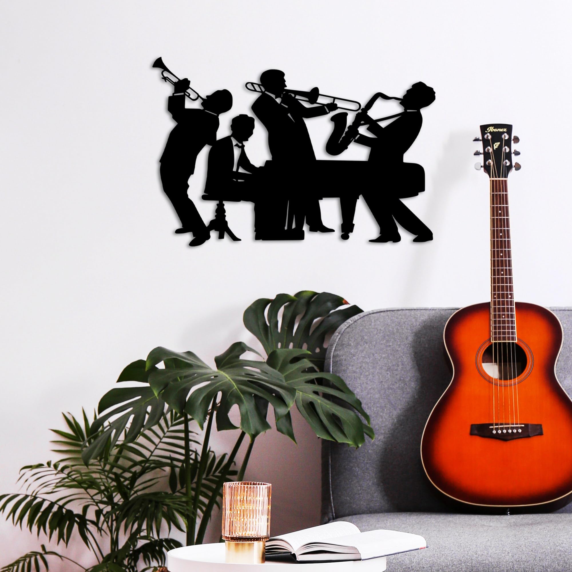 Stylish Black Decorative Metal Wall Accessory, 50 x 33 cm, 100% Metal (1.5 mm), Easy Wall Mounting, Perfect for Modern Home Decor