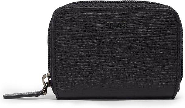 TUMI - Nassau Zip-Around Card Case - Leather Card Wallet for Men & Women - Secure Card Case Holder - Credit Card Holder - Black