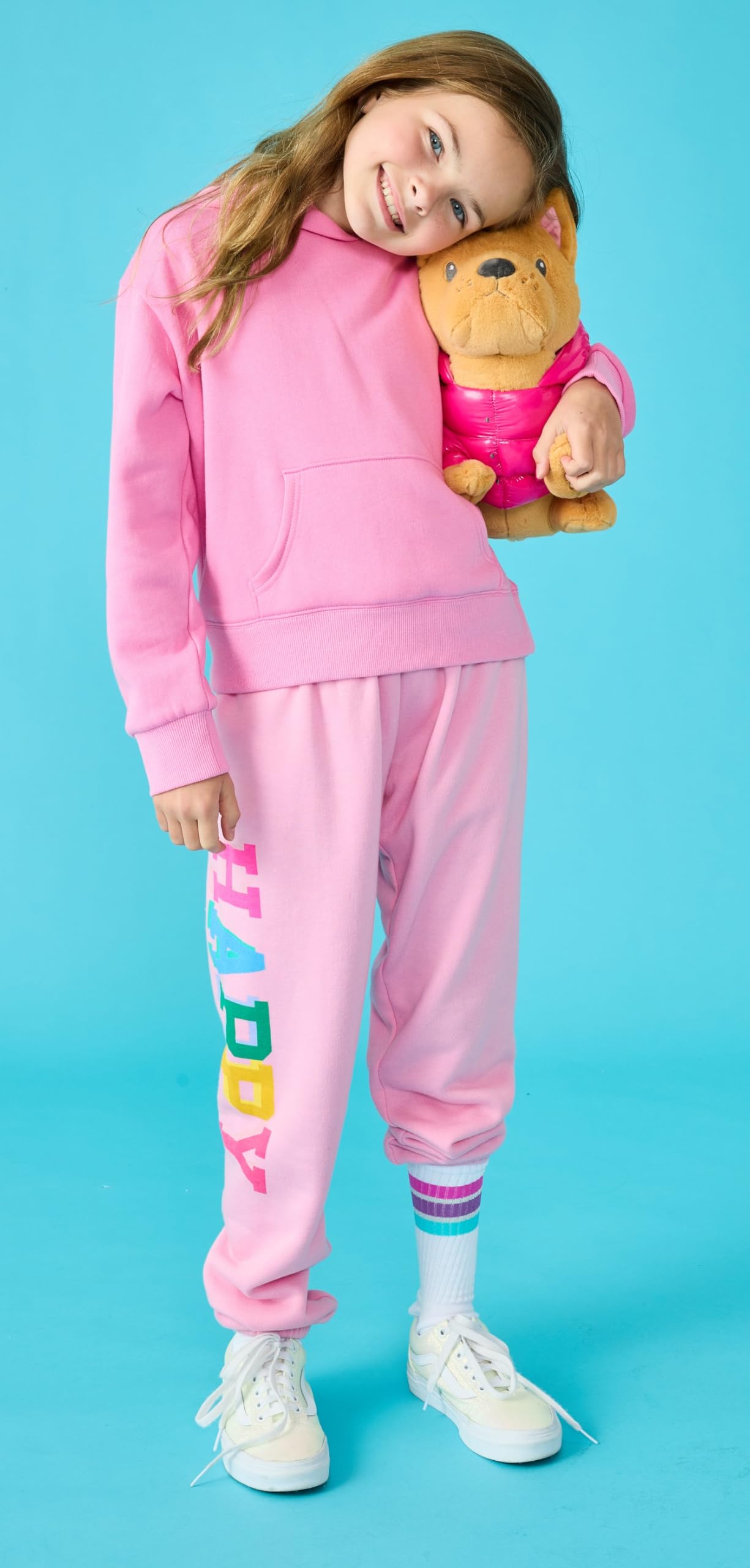 iscream Big Girls morbido Puff Fleece Fun Leg Print Sweatpant Collection