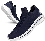 Pujcs Mens Tennis Shoes Slip on Sneakers Ligthtweight Wlking Running Shoes for Work Gym Workout Sports Atheletic