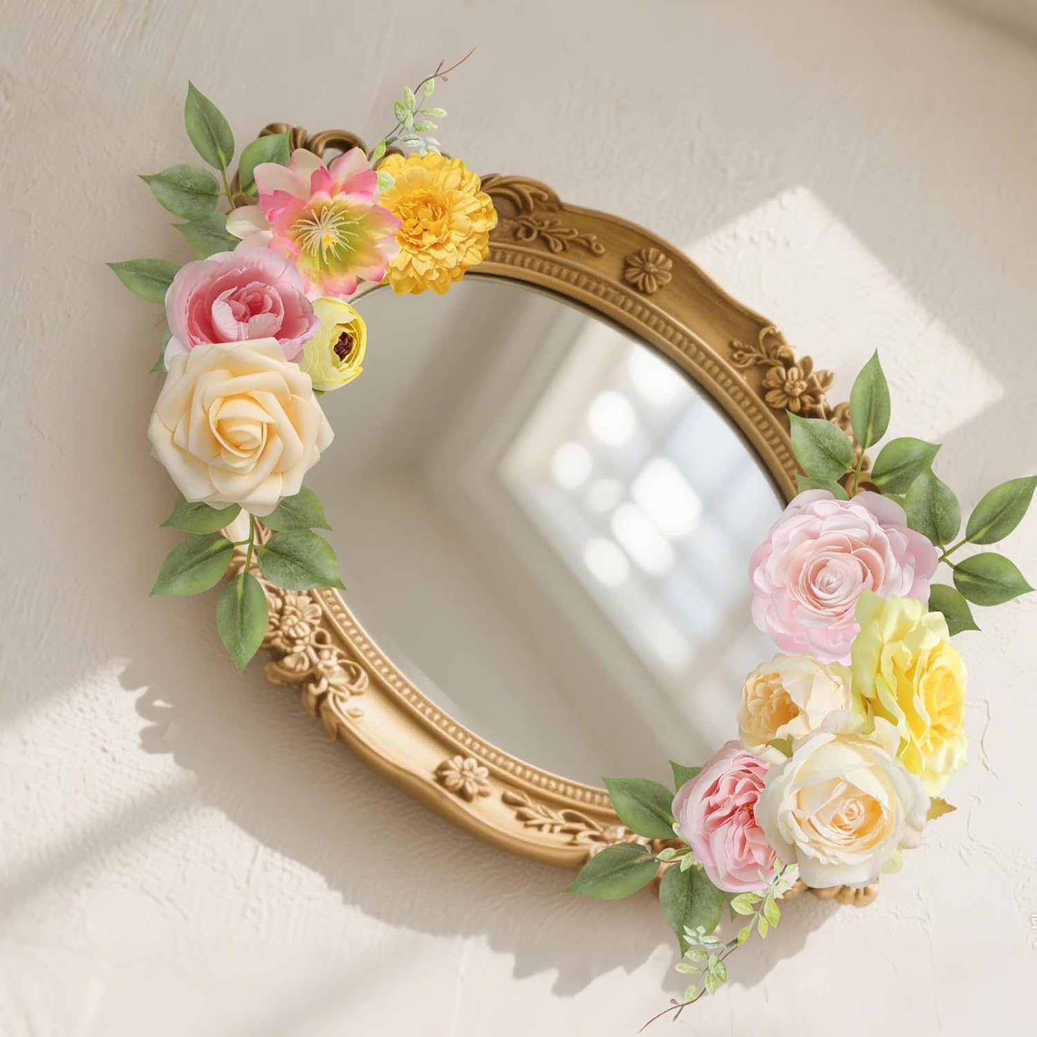 Artificial Flower Assortment for DIY Centerpiece Arrangement Wedding Hand Bouquet Flower Bouquet Centerpiece Arrangement Party Baby Shower Home Decoration (Pink Yellow) - Image 7