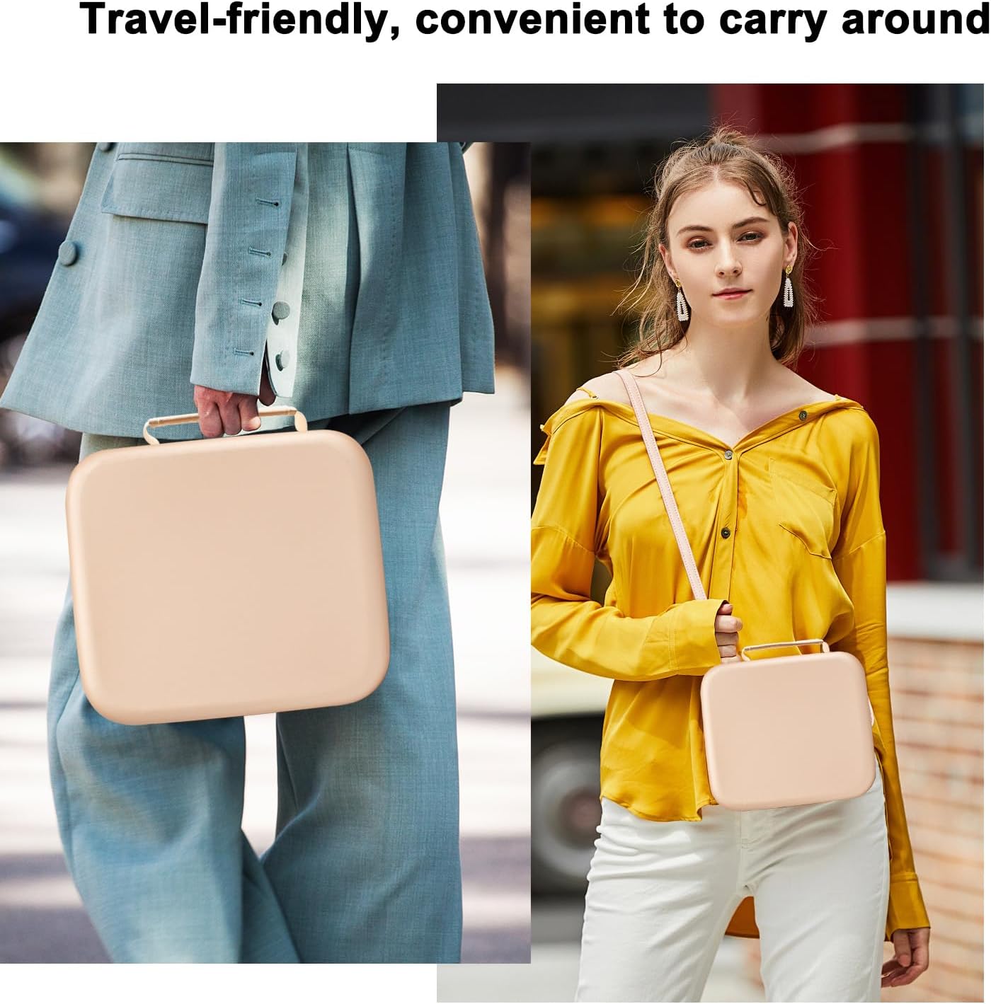 Hard Case Compatible with Canon SELPHY CP1500/CP1300/ CP1200 Photo Printer,PU Surface,Powerful waterproof and anti fouling function,Built in shock absorber pad(Rose Gold,Case Only) - Image 7