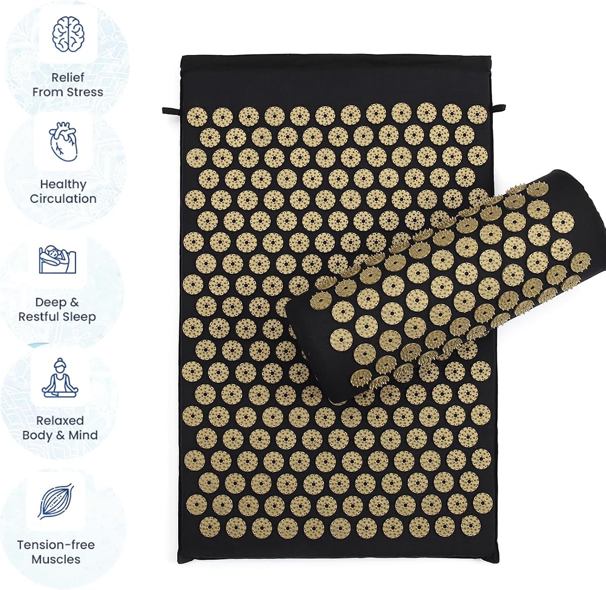 ShaktiMat Classic Acupressure Mat & Neck Pillow Set, Level 2 Intensity view 2