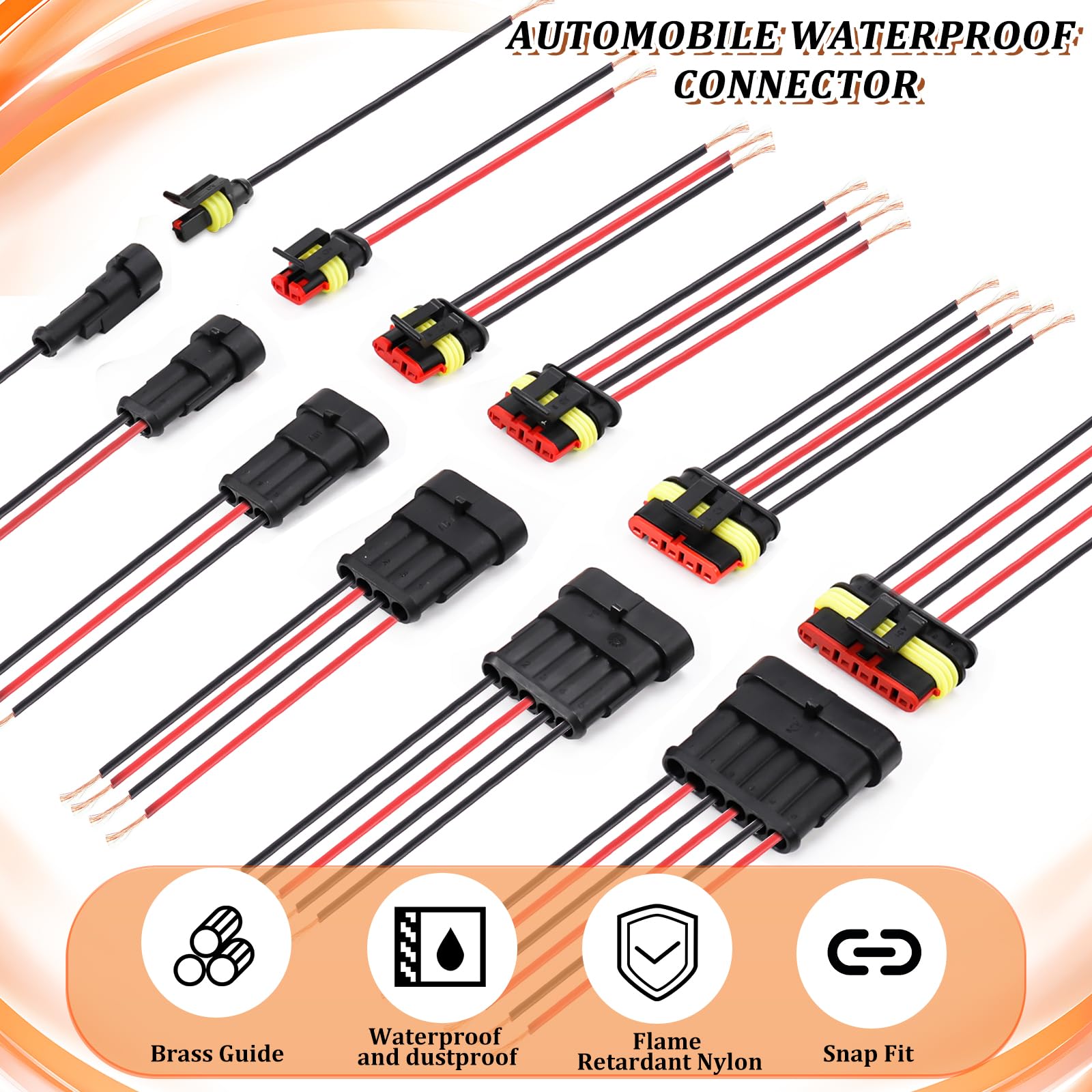 808 Pièces Imperméable à l'eau Connecteur Kit, Connecteur Electrique de Voiture 1/2/3/4/5/6 Broches, Connecteur Automobile, Connecteurs Étanches pour Voiture Camion Moto