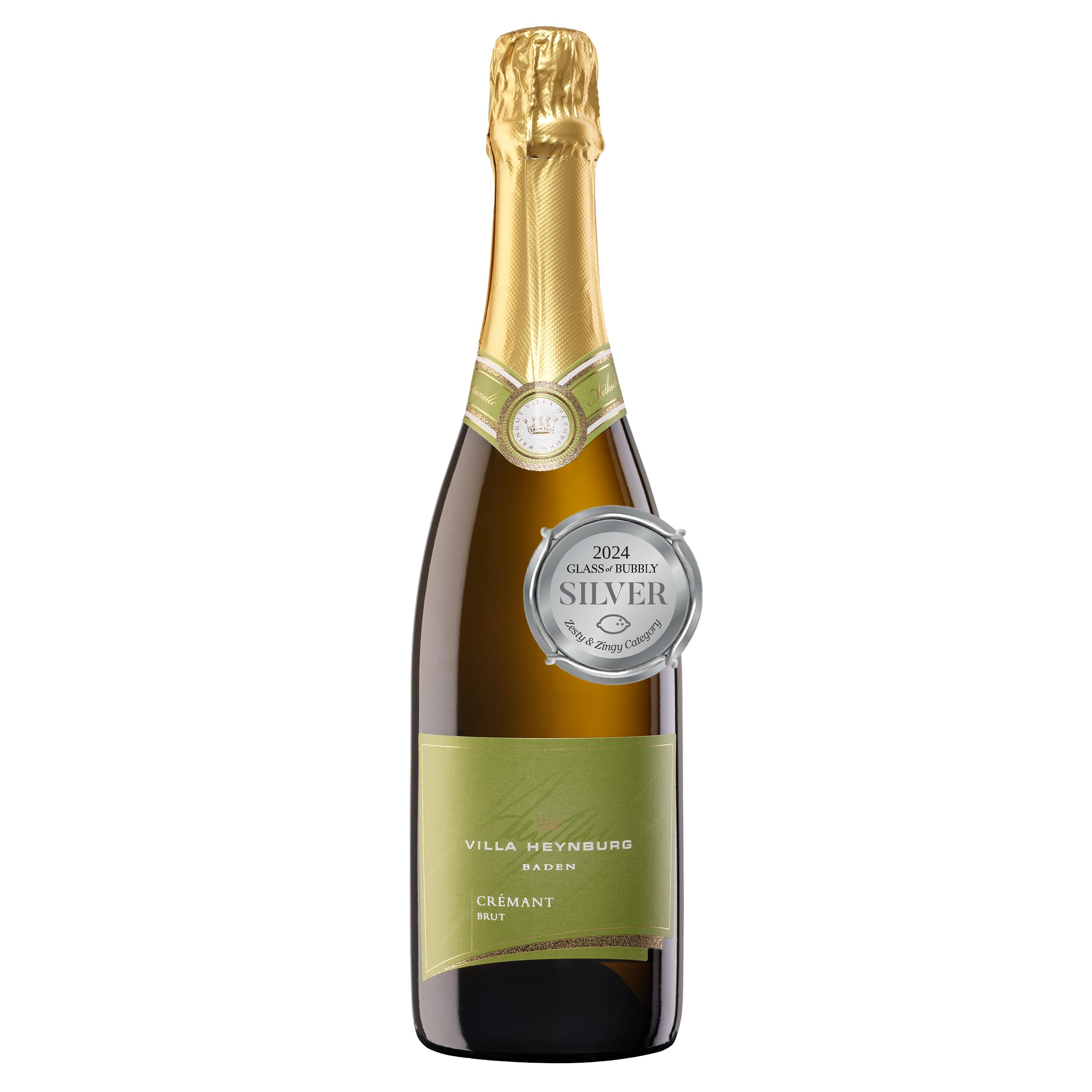 Villa Heynburg Crémant Weißburgunder Sekt brut - SILBER 2024 Glass of Bubbly - dieser Sekt ist die Krönung besonderer Jahrgänge für erlesenen Sektgenuss - Anbaugebiet Ortenau (1 x 0,75 l)