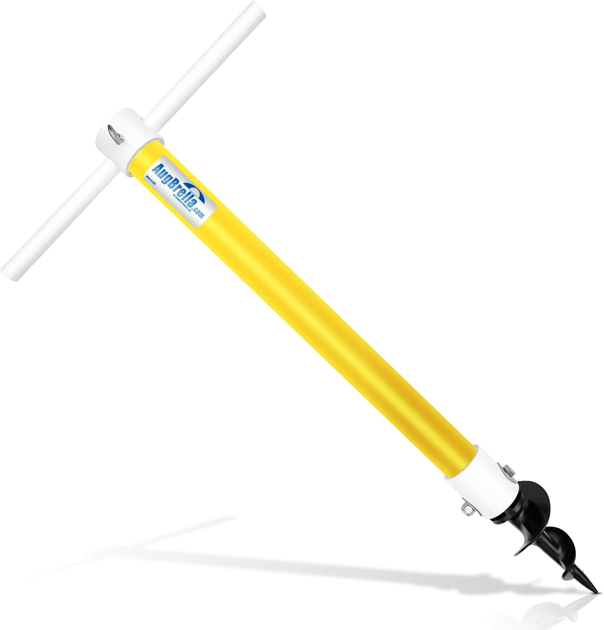 AugBrella Commercial Beach Sand Anchor - Holder for Umbrella (Yellow)
