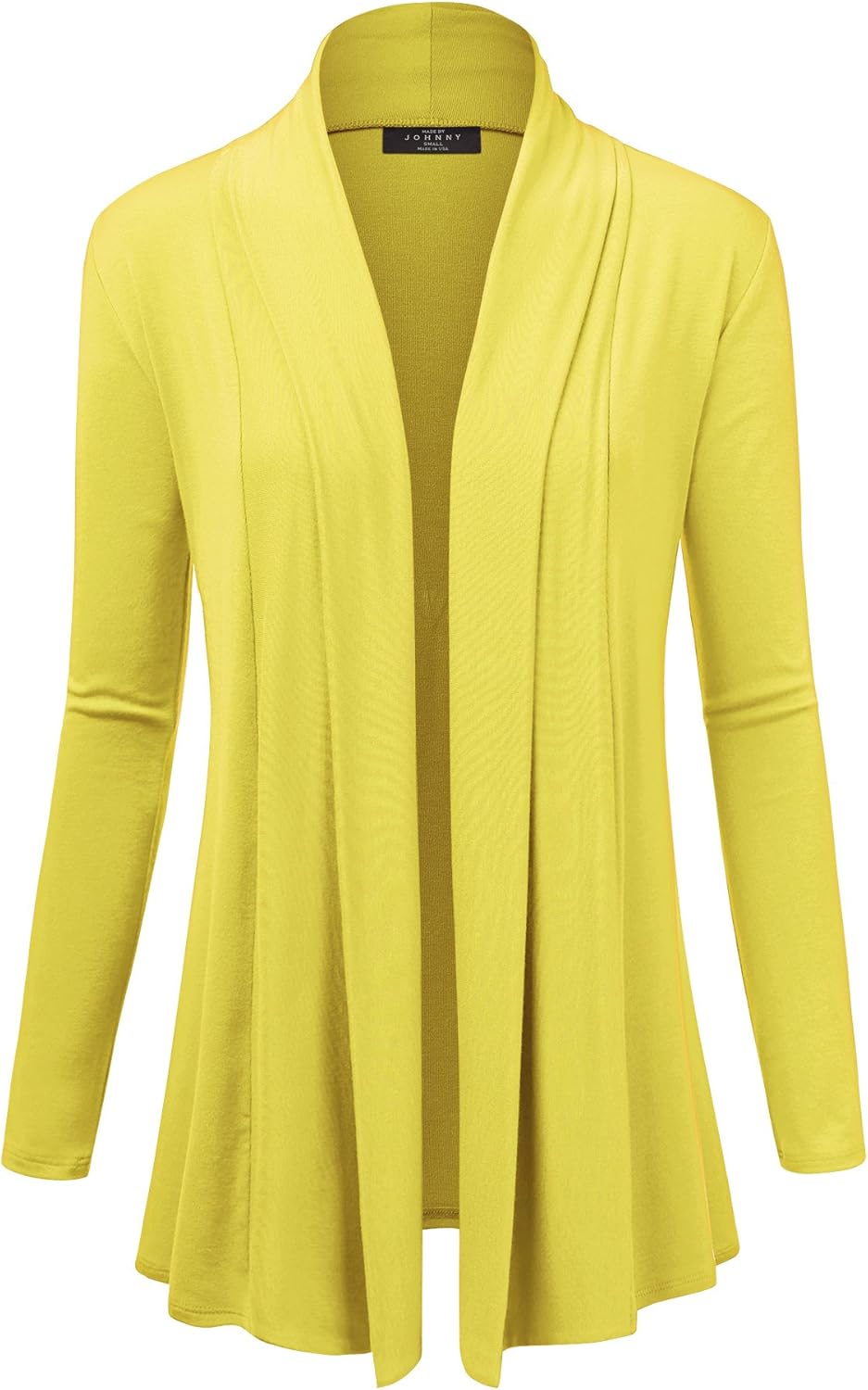 Womens Open Draped Knit Shawl Cardigan - Made in USA