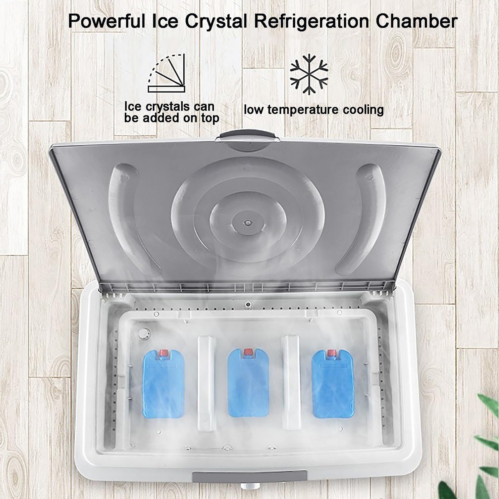Enfriador de aire evaporativo portátil, tanque de 55 litros, 3 velocidades, cobertura de 90 m², silencioso y de bajo consumo, incluye 6 cajas de hielo, ideal para el hogar y la oficina con ruedas