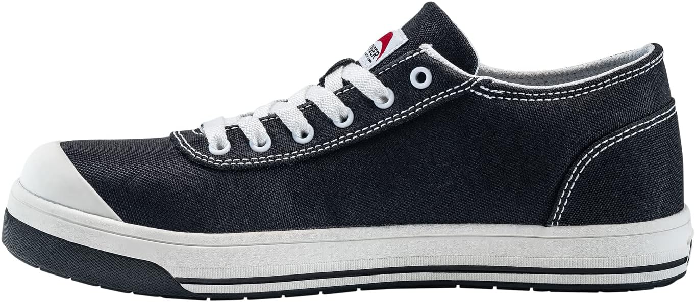 Avenger Work Boots Men's Low Top Industrial Shoe, Black/White, 10