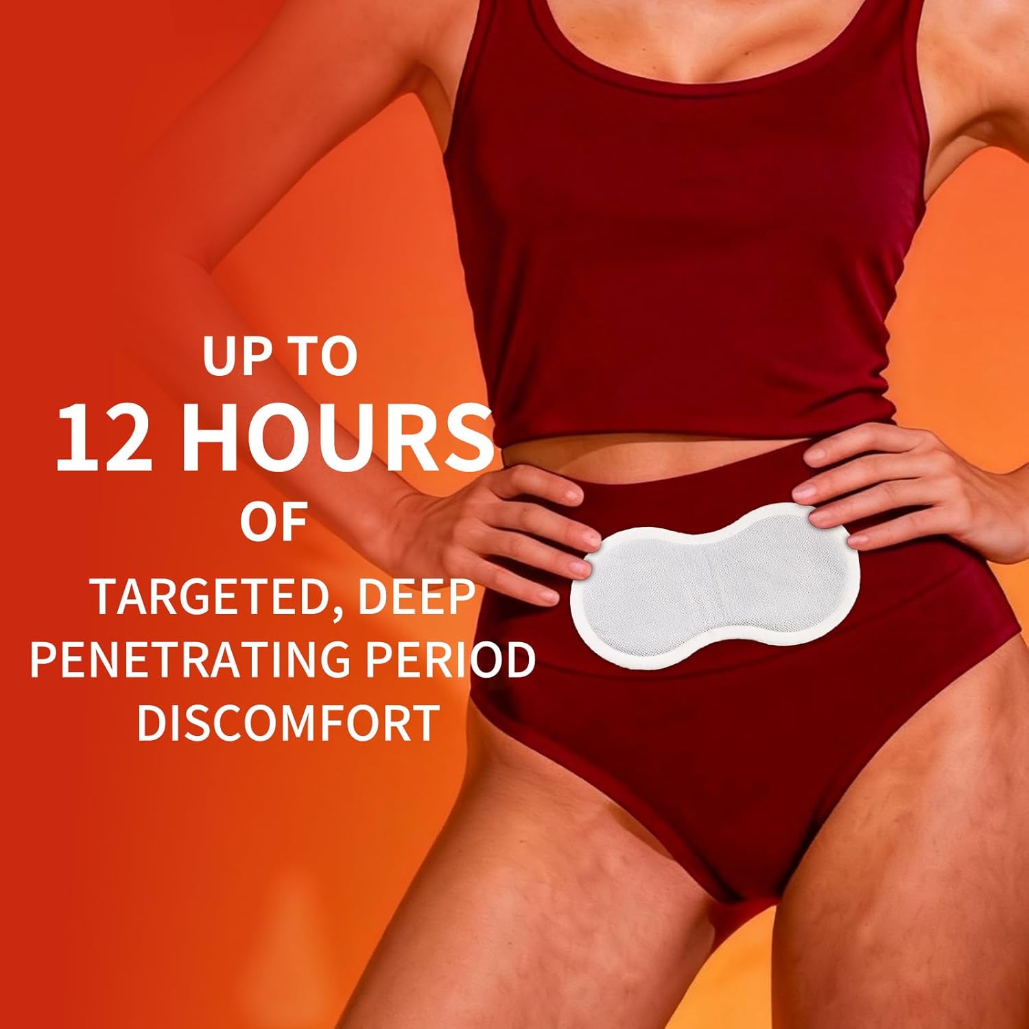 Menstrual Heating Patches - 6 Count Heat Patches for Menstrual Cramps - Portable Adhesive Heat Patches for Cramps and Backache Relief Travel Essentials for Women - Image 3