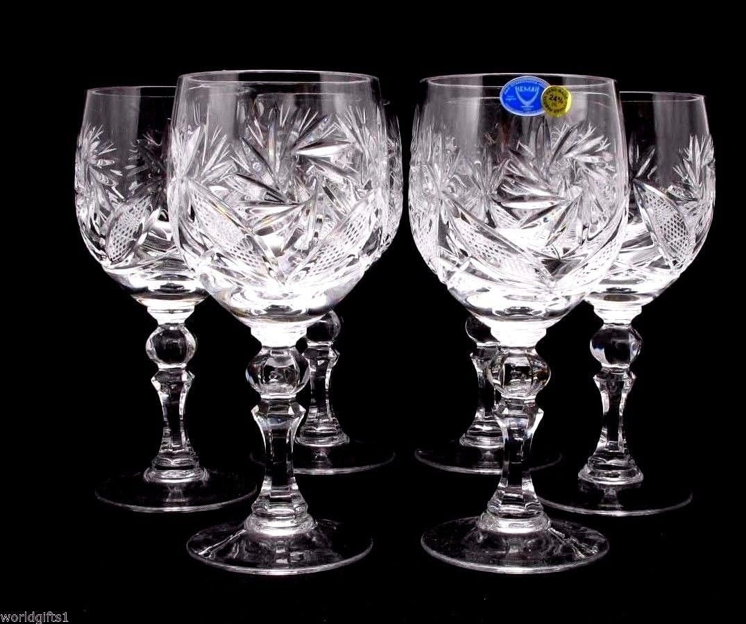 Amazon Com Russian Cut Crystal Red White Wine Glasses Goblets Stemmed Vintage Design Glassware 8 5 Oz Hand Made Home Kitchen russian cut crystal red white wine glasses goblets stemmed vintage design glassware 8 5 oz hand made