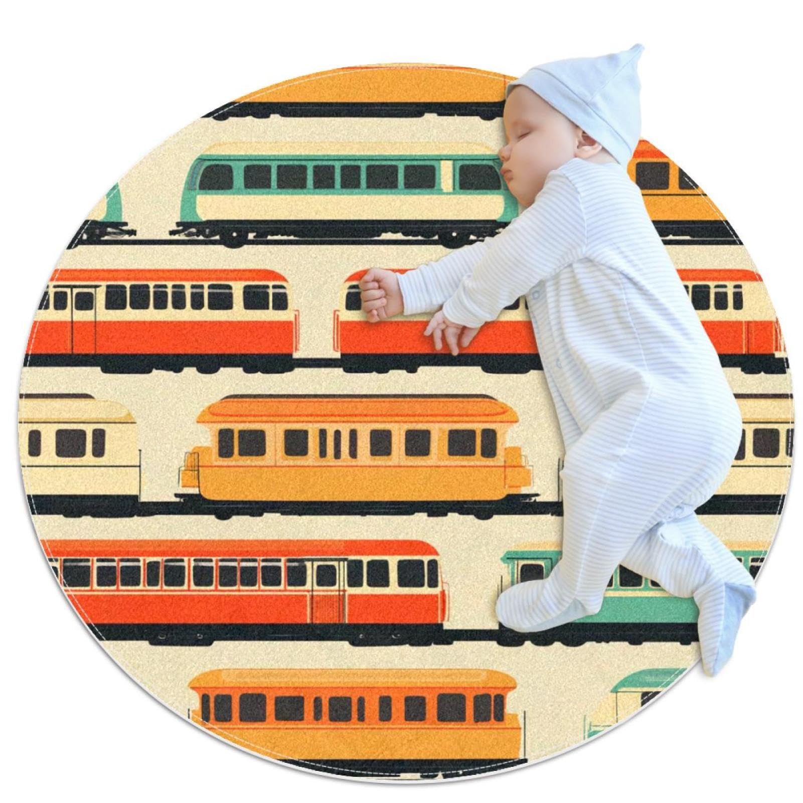Tapis de salle de bain enfant motif train pour sécuriser la chambre et le salon