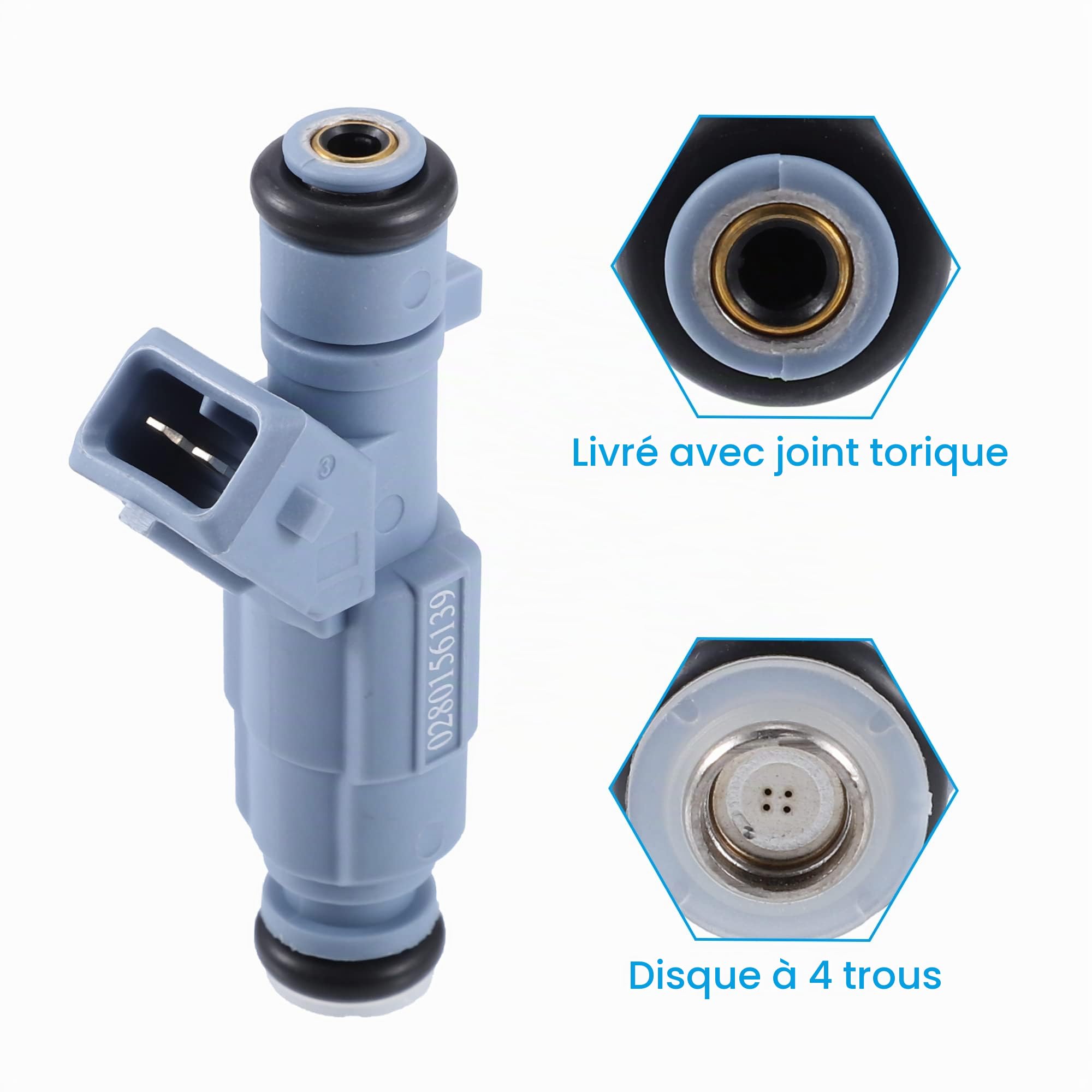 A ABSOPRO Injecteur De Carburant Pour Peugeot 206 2.0L 2003-2007 4pcs