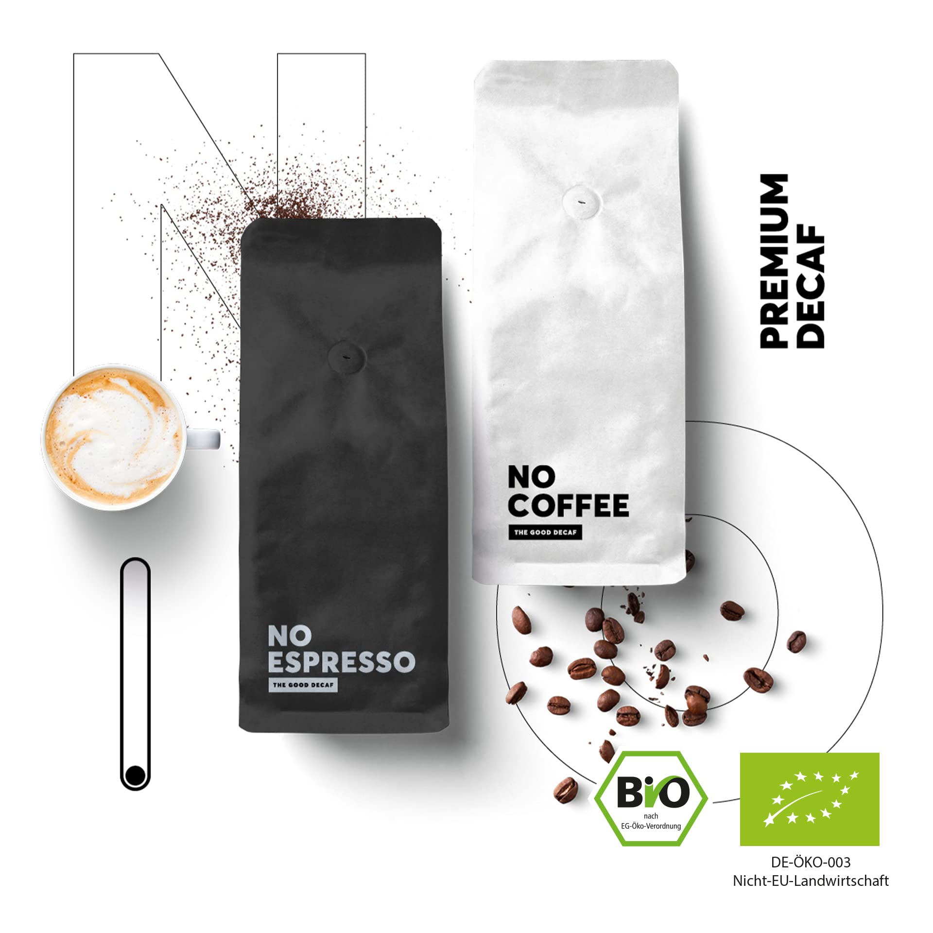 Premium Probierbox von No Coffee® (8x 250g, Ganze Bohne)