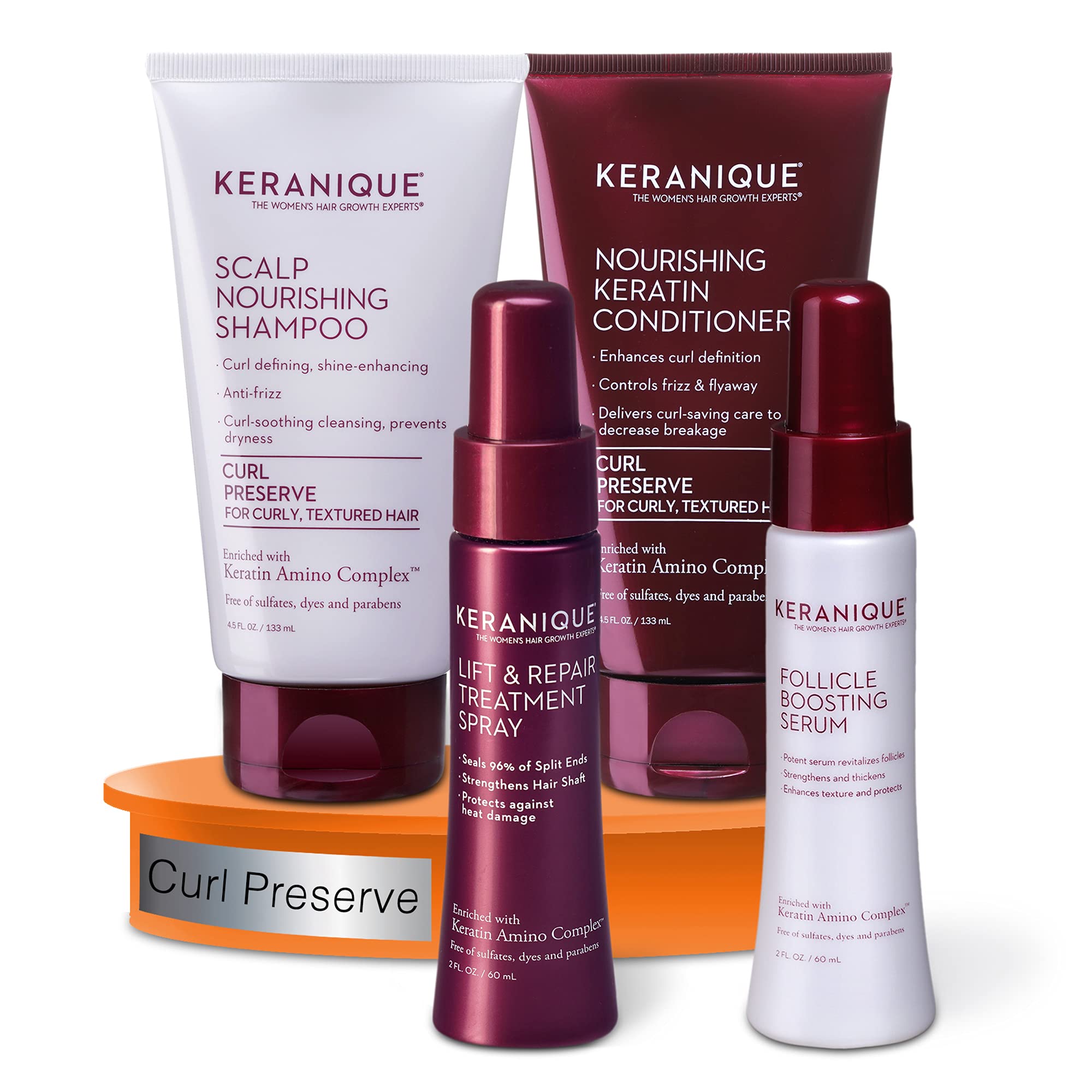 Buy Keranique Thicker Fuller Hair 30 Days System with Keratin Shampoo