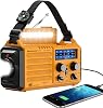 Emergency Radio with NOAA Weather Alert, Portable Solar Hand Crank AMFM Radio for Survival,Rechargeable Battery Powered Radio,USB Charger,Flashlight,Reading Lamp,for Home Outdoor
