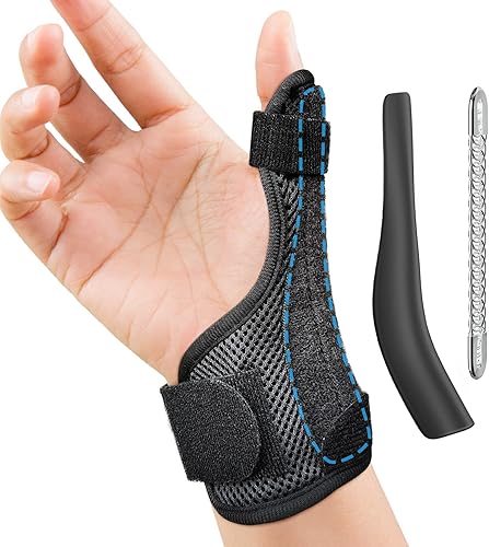 HKJD Férula de pulgar Spica reversible para alivio del dolor, artritis, tenosinovitis de De Quervain, esguinces, distensiones, túnel carpiano e