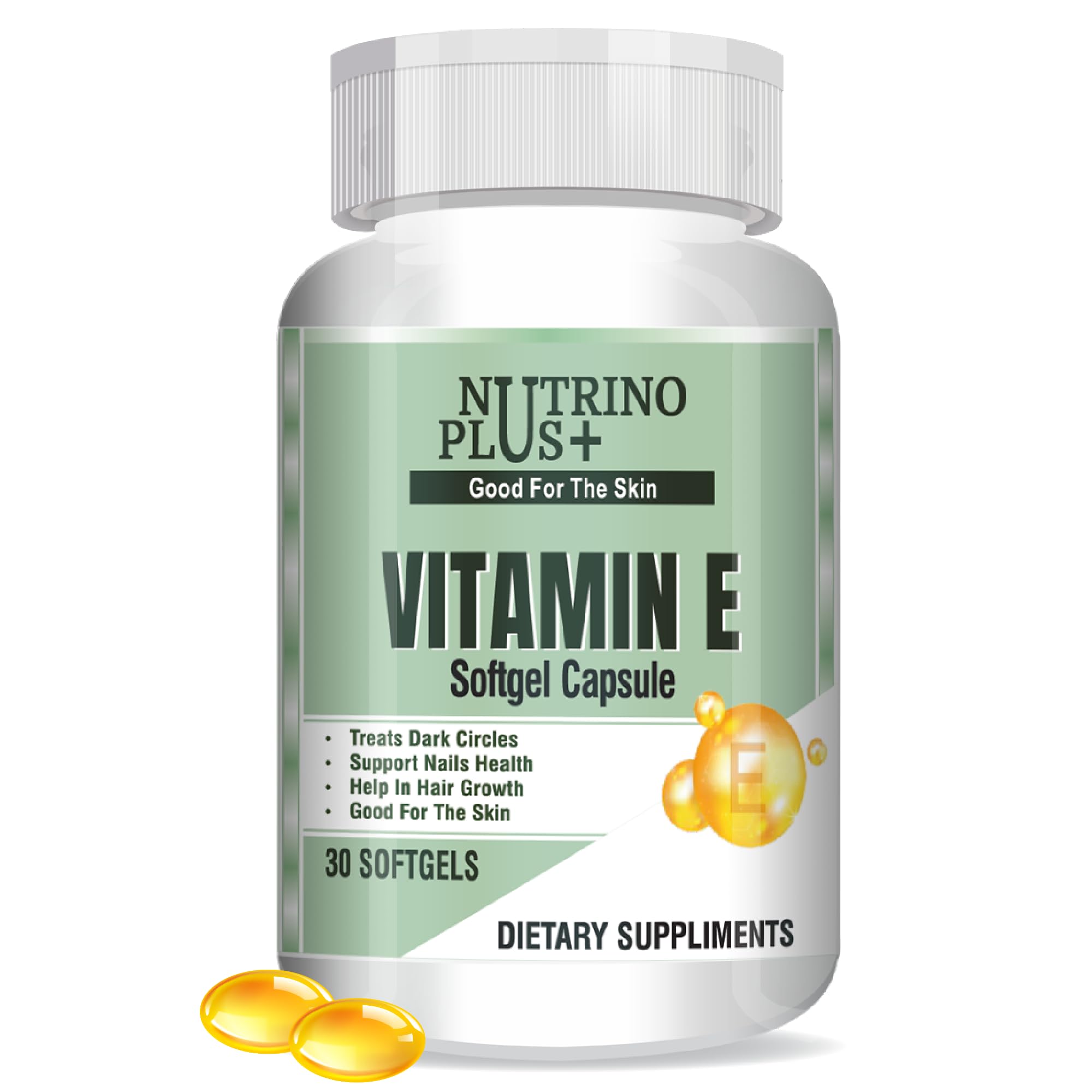 Nutrino Plus Vitamin E Softgel Capsule Helps in Treats Dark Circles, Support Nails Health, Helps in Hair Growth, Good for the Skin-image-37