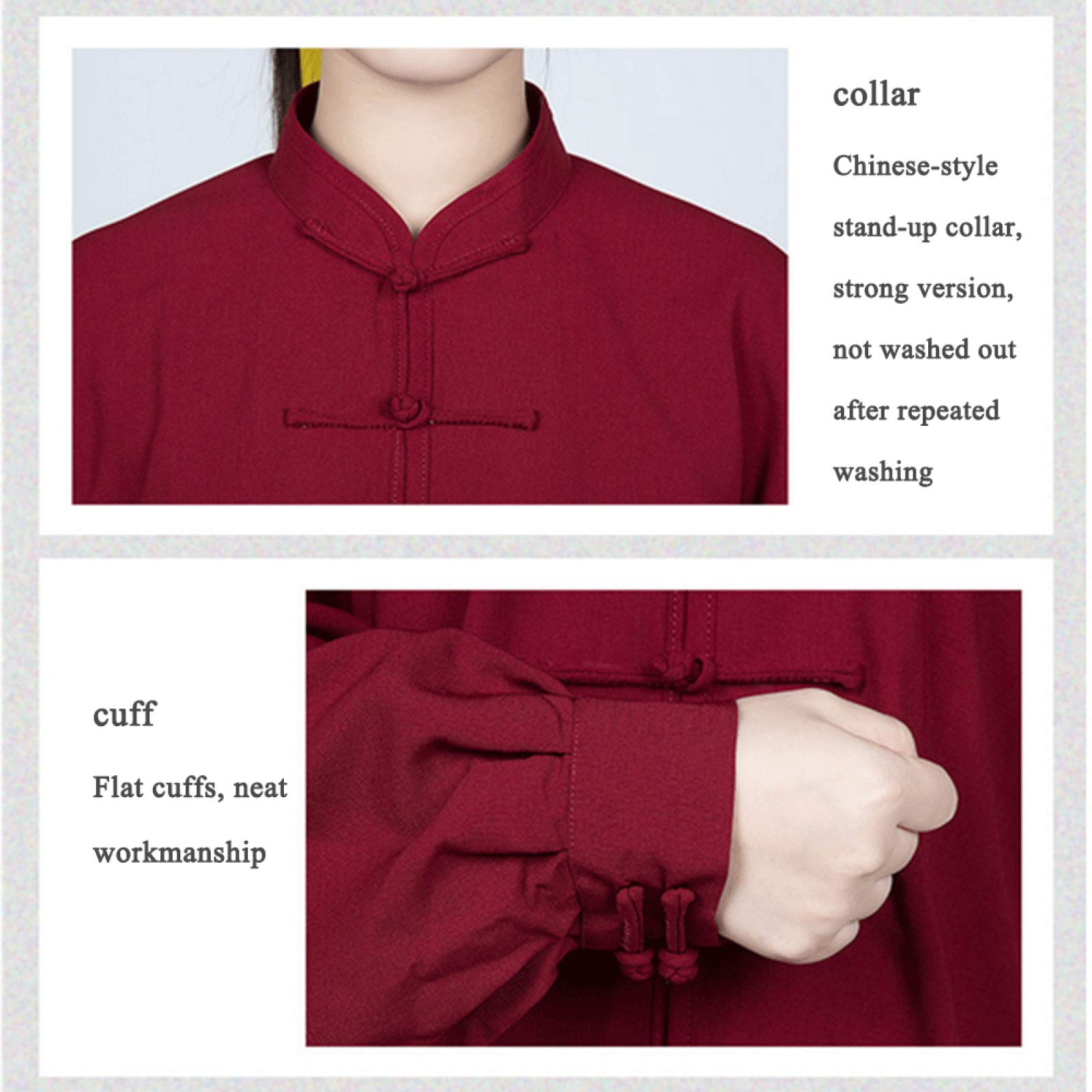 Uniforme di Tai Chi Donne Abbigliamento Kung Fu Uomini Abbigliamento per Arti Marziali,Black-M