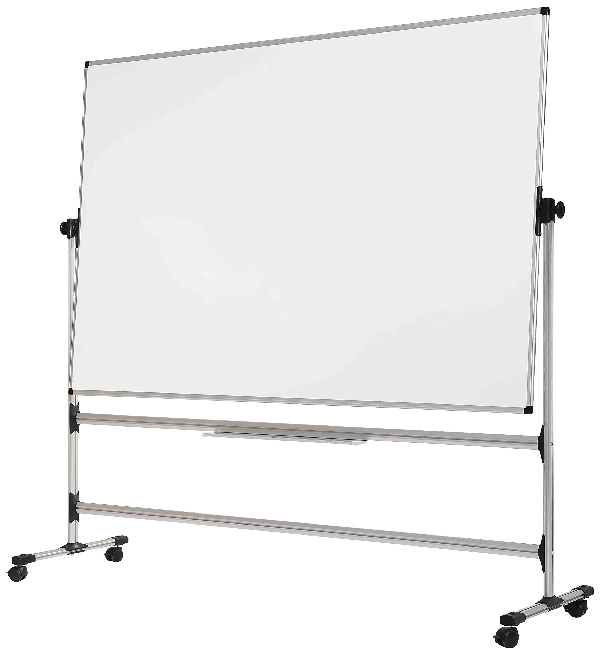 Bi-Office Earth - Revolving Whiteboard, Melamine, Mobile Board with Aluminium Frame, 120 x 90 cm