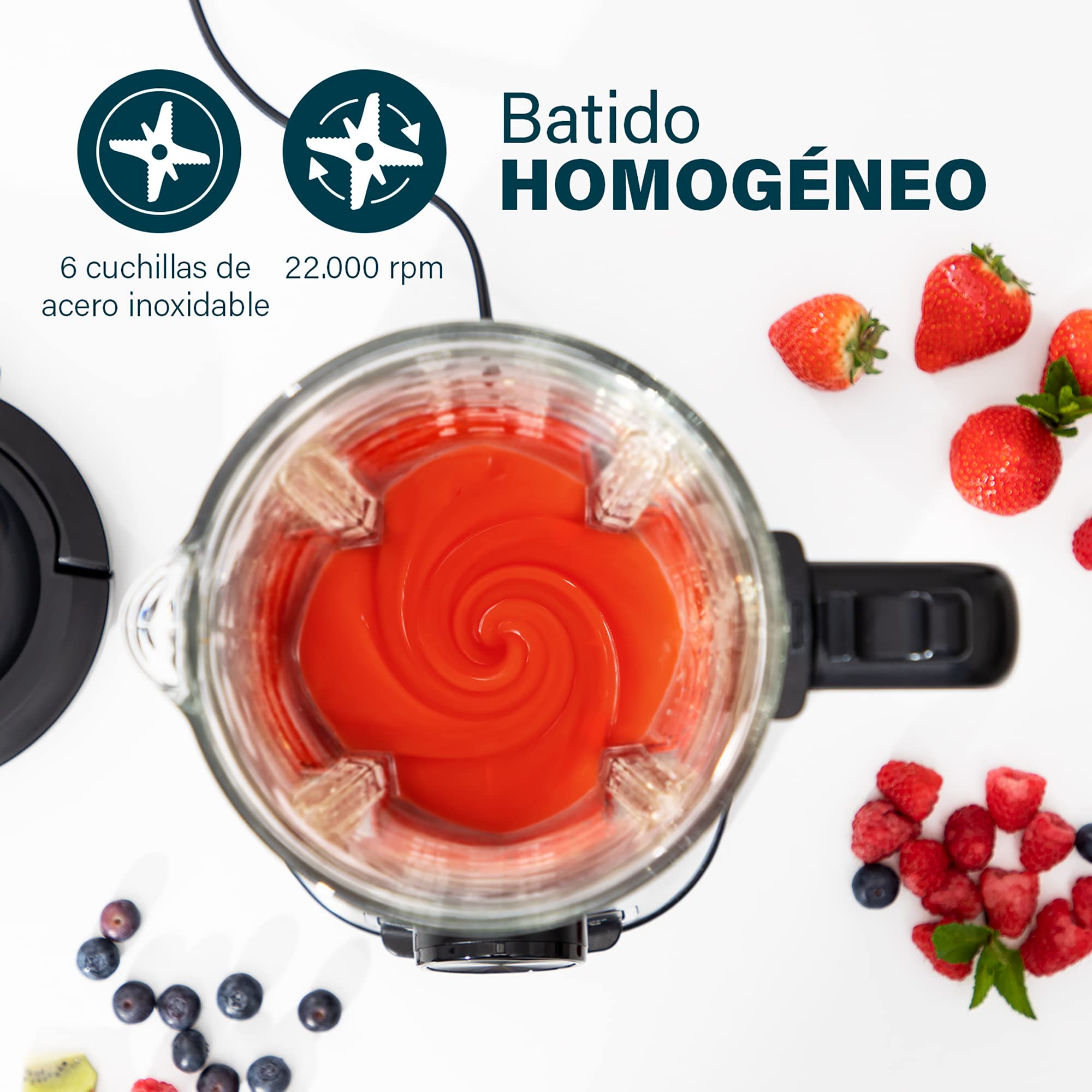 Princess Stand Mixer 212094-1400 W - szklana karafka 1,75 L - funkcja pulsu, siekania i samoczyszczenia