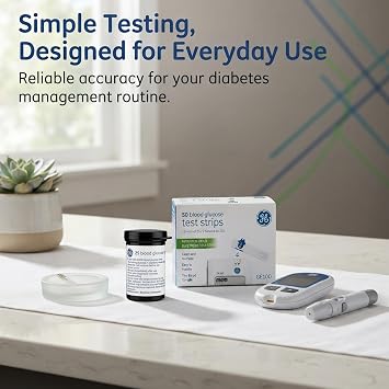 GE100 Blood Glucose Test Strips - 50ct