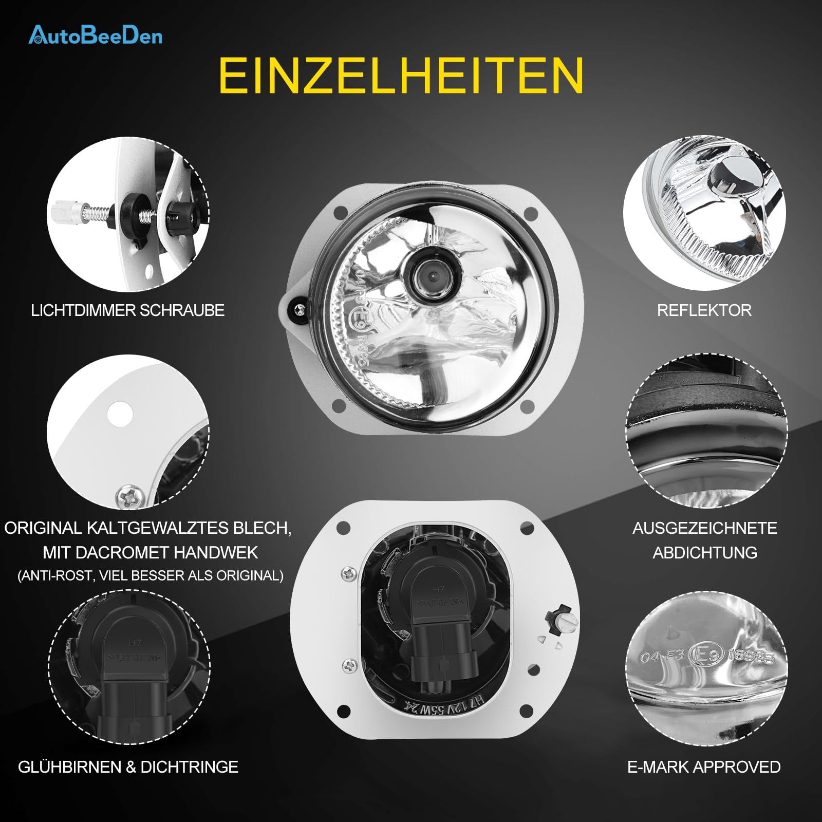 Nebelscheinwerfer für Mercedes Benz MB W164 W251 V251 R230 C209 C216 A209 S204 W204 W211, (C CLK E M R S SL Klasse), 2002-2014, nur für AMG Paket Stoßstange (Klar)