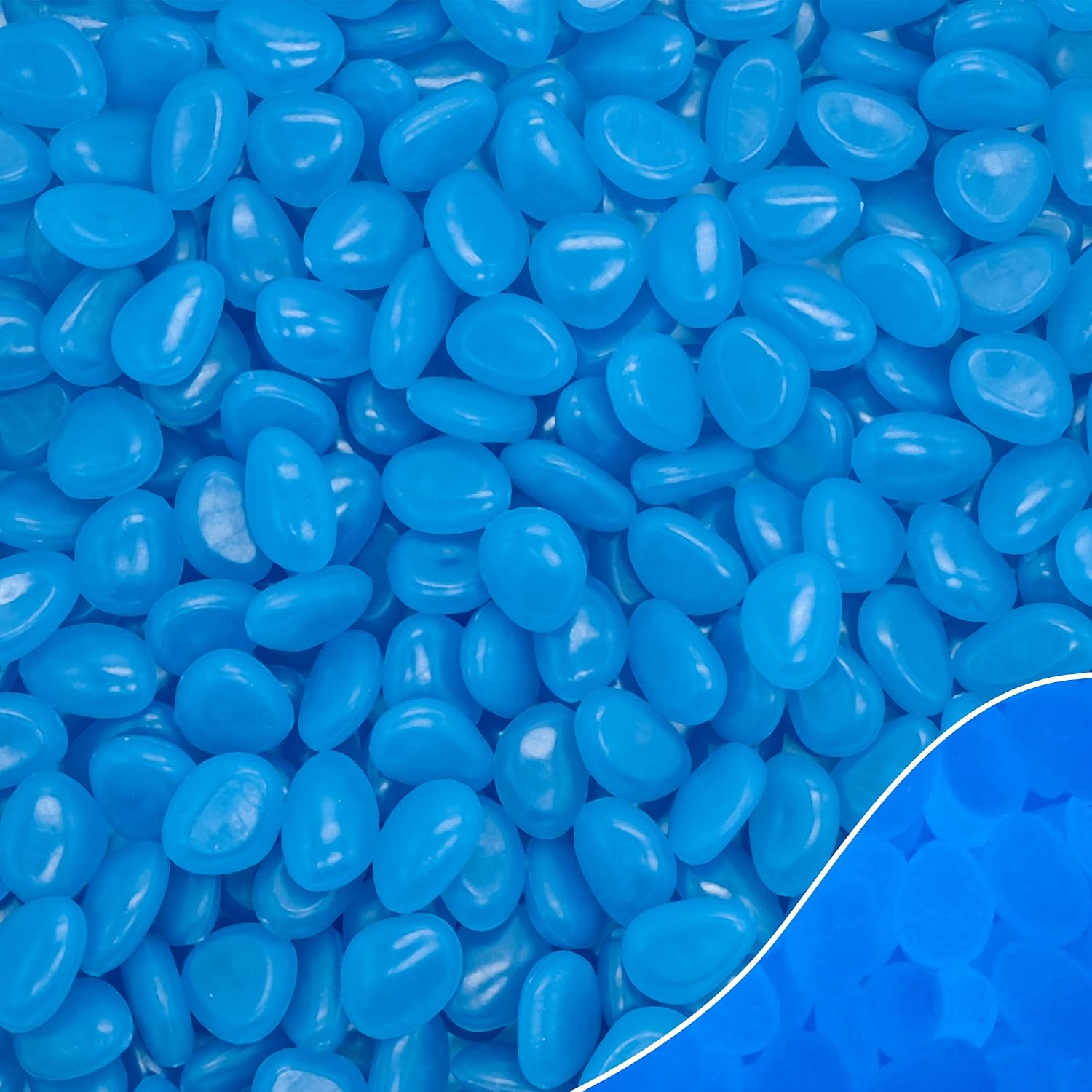 500PCS White Glow in the Dark Rocks,Glow in the Dark Garden Stones,Glowing Rocks for Garden Outdoor, 0.5–0.7 Inch Luminous Pebbles for Landscaping,Walkway,Yard,Patio,Pool,Aquarium & Fish Tank Decor