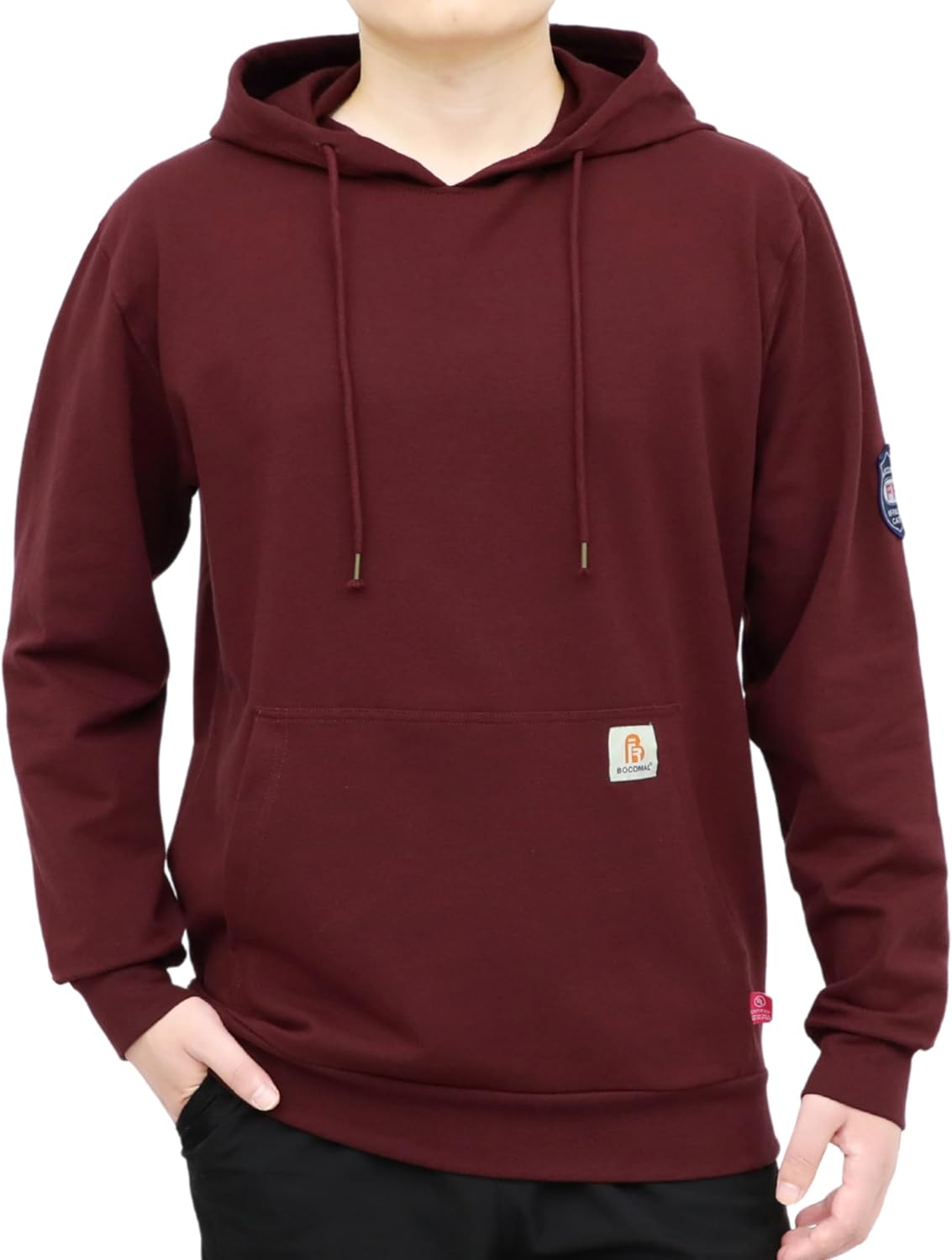 BOCOMAL FR Hoodie Pullover Idea for Summer 7.5oz Lightweight Cotton Flame Resistant Sweatshirt (Non Fleece) - Image 6