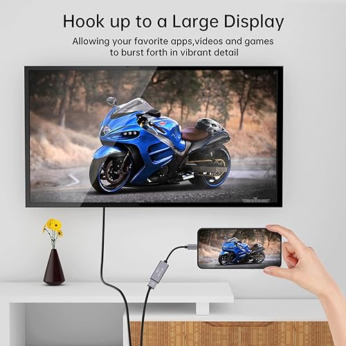 Miniatura 3 de MT-VIKI Adaptador USB C a HDMI de 4K a 60Hz, adaptador tipo C a HDMI hembra compatible con Thunderbolt 34, compatible con MacBook Pro, Air, iPad