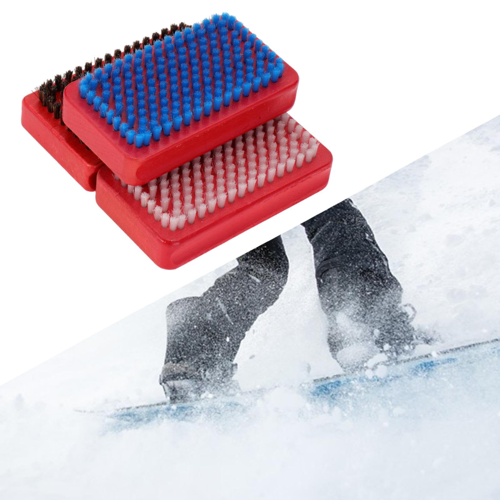 DeeRace スキーワックスブラシキット スキーブラシカバー ブラシ