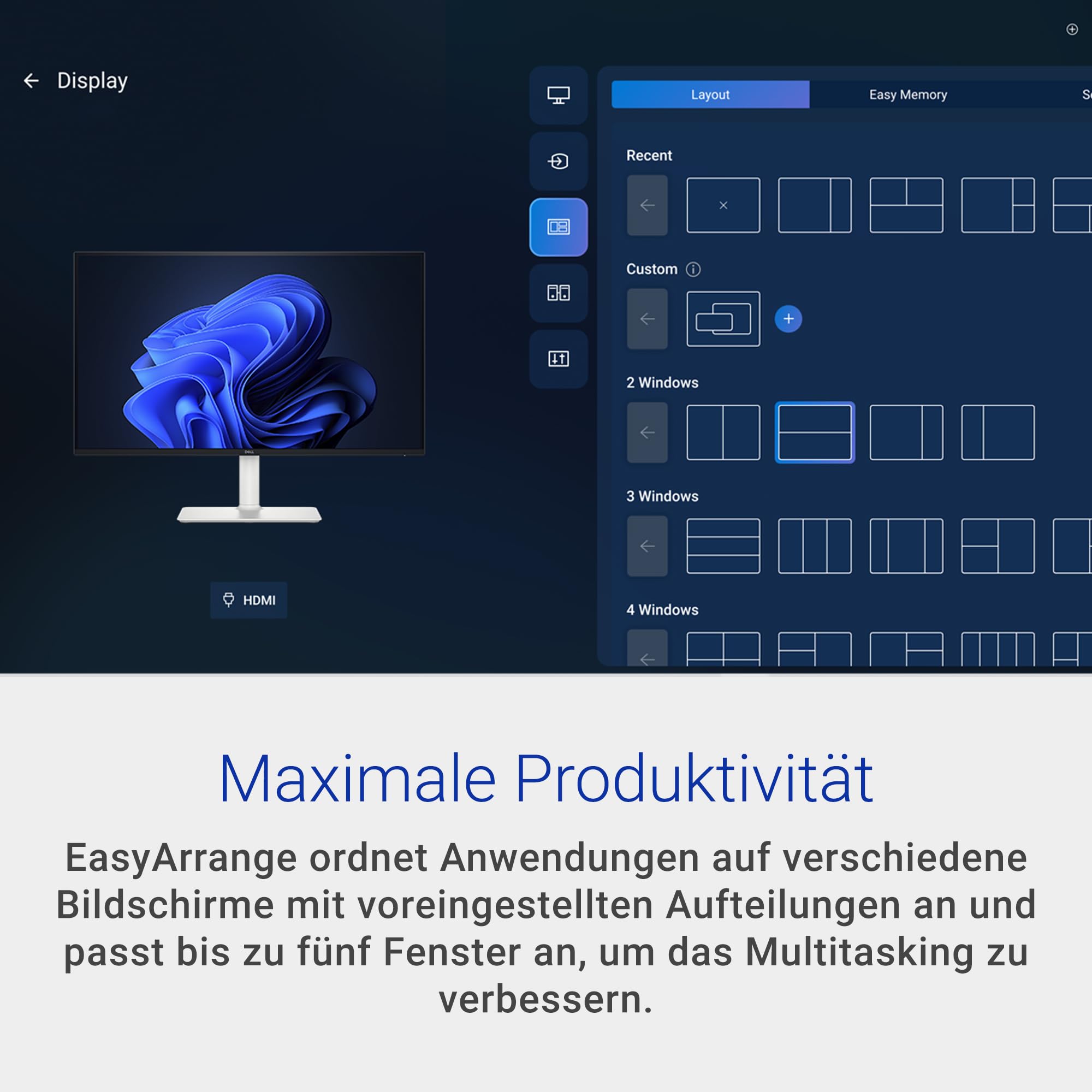 Dell 27 Plus USB-C Monitor S2725DC QHD 2560x1440 144Hz IPS 1ms MPRT AMD FreeSync 99% sRGB Höhenverstellbar