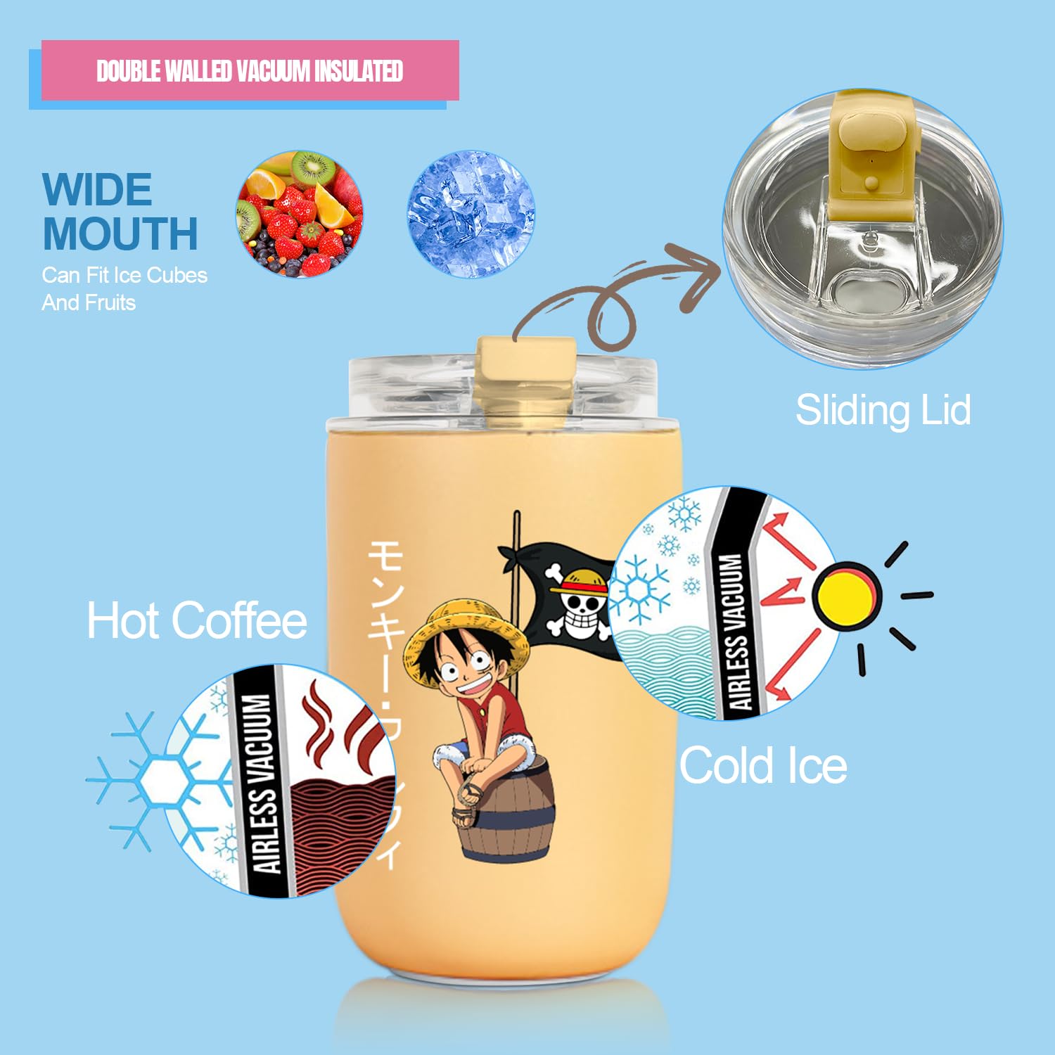 Borraccia Roblox In Acciaio Inox - 280ml, Antigoccia, Con Cannuccia, Design Nero - Foto 5