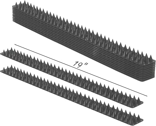 Miniatura 6 de Gardenised QI004402 - Repelente de plástico para exteriores para pájaros, 10 unidades, color marrón, negro