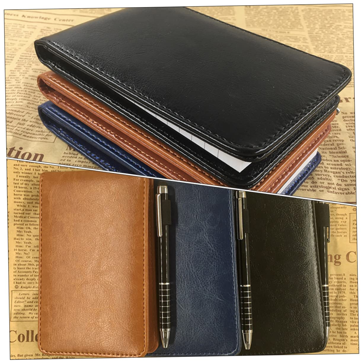 10 Pièces carnet prise de note cahier de note calepin de the cahier journal d'affaires Noir pour bloc-s de bureau planificateur d'horaire Papier Black
