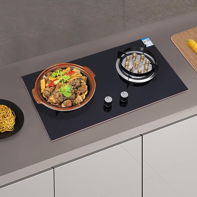 Estufa de Gas Portátil 2 Quemadores Vidrio Templado Encendido Electrónico miniatura 2