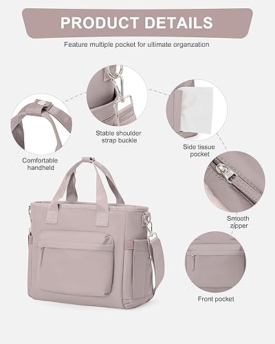 Miniatura 4 de UPPACK Bolsa de almuerzo aislada para mujer, bolsa de almuerzo grande con correa para el hombro, lonchera para adultos, bolsas de almuerzo frescas