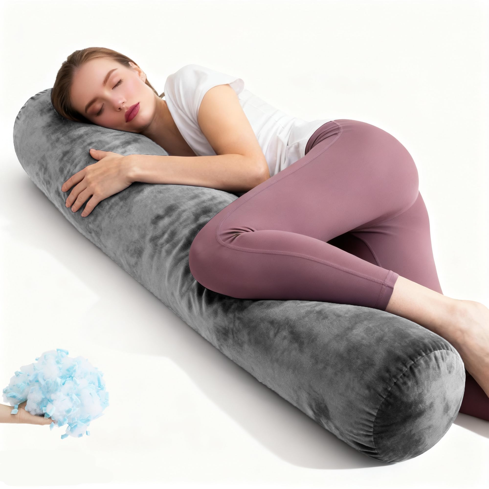 PAROLL Long Bolster Body Pillow Cushion Cylinder Round For Adults Bed 4ft
