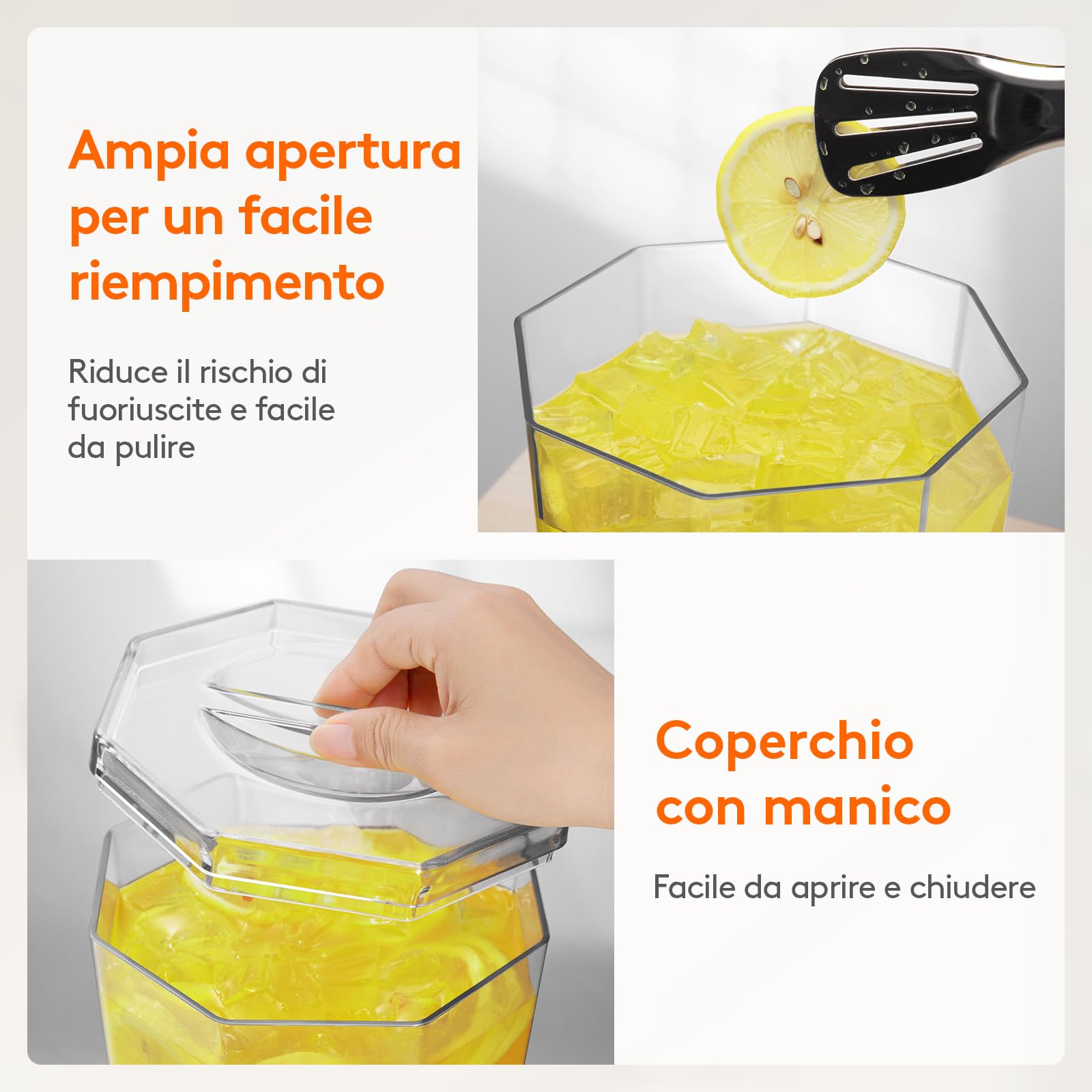 Lifewit 4L Dispenser Bevande con Rubinetto, Dispenser Acqua in Plastica, Contenitore Distributore Bevande Ghiacciati con Supporto per Cocktail, Succhi, Limonata e Tè, Set di 2 (in 1 Confezione)