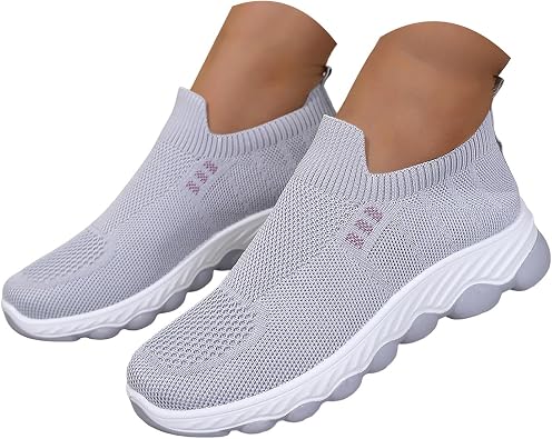 Women Knit Platform Sock Sneakers Breathable Mesh Casual Walking Shoes