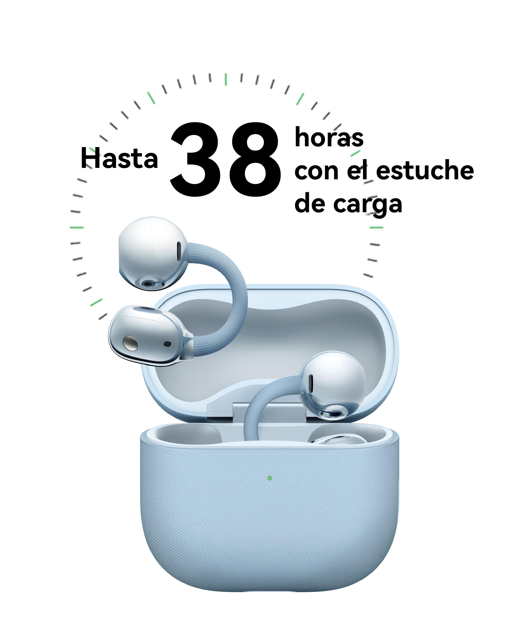 HUAWEI FreeClip 2 Auriculares Bluetooth Inalámbricos Audífonos Abiertos, Open Earbuds, Comodidad Todo el Día, Escucha Adaptativa Open-Ear, hasta 38h Autonomía, iOS y Android, Garantía 42 Meses, Negro