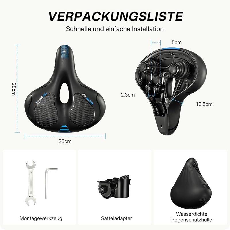 YOUNGDO Gel Kerékpár Nyereg Ergonomikus Puha Kényelmes Vízálló