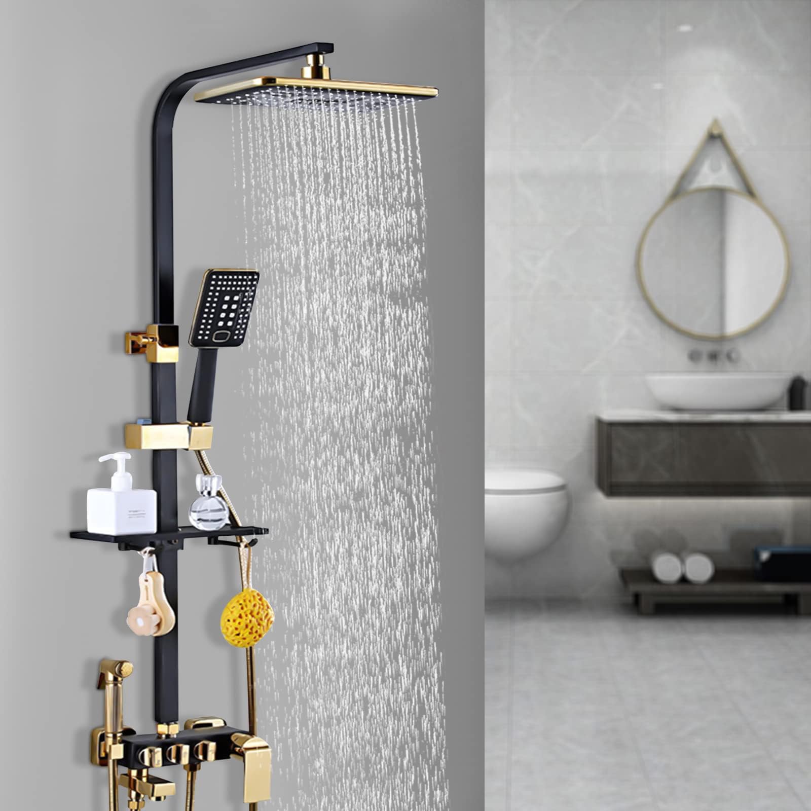 Fyheast Regendusche Duschsäule Chrom – Duschsystem Mit Handbrause, 5 Jahre Garantie Fyheast Regendusche Duschsäule Chrom – Duschsystem Mit Handbrause, 5 Jahre Garantie