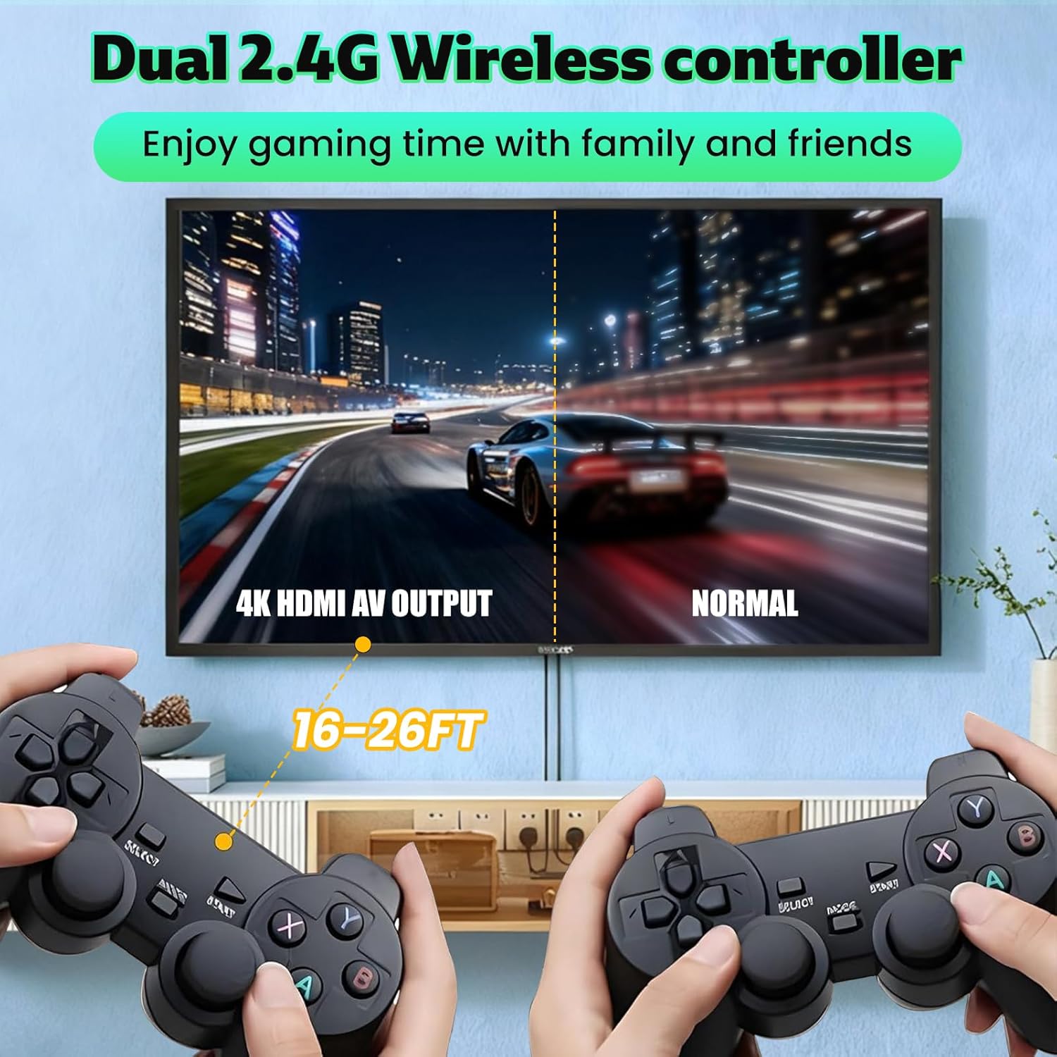 2026 Retro Gaming Console with 20,000+ Classic Video Games, 4K HDMI Out Wireless Retro Game Console with Dual 2.4G Controllers, Plug and Play Video Games for Birthday Gifts 4 71Fkh0f 2bL. AC SL1500