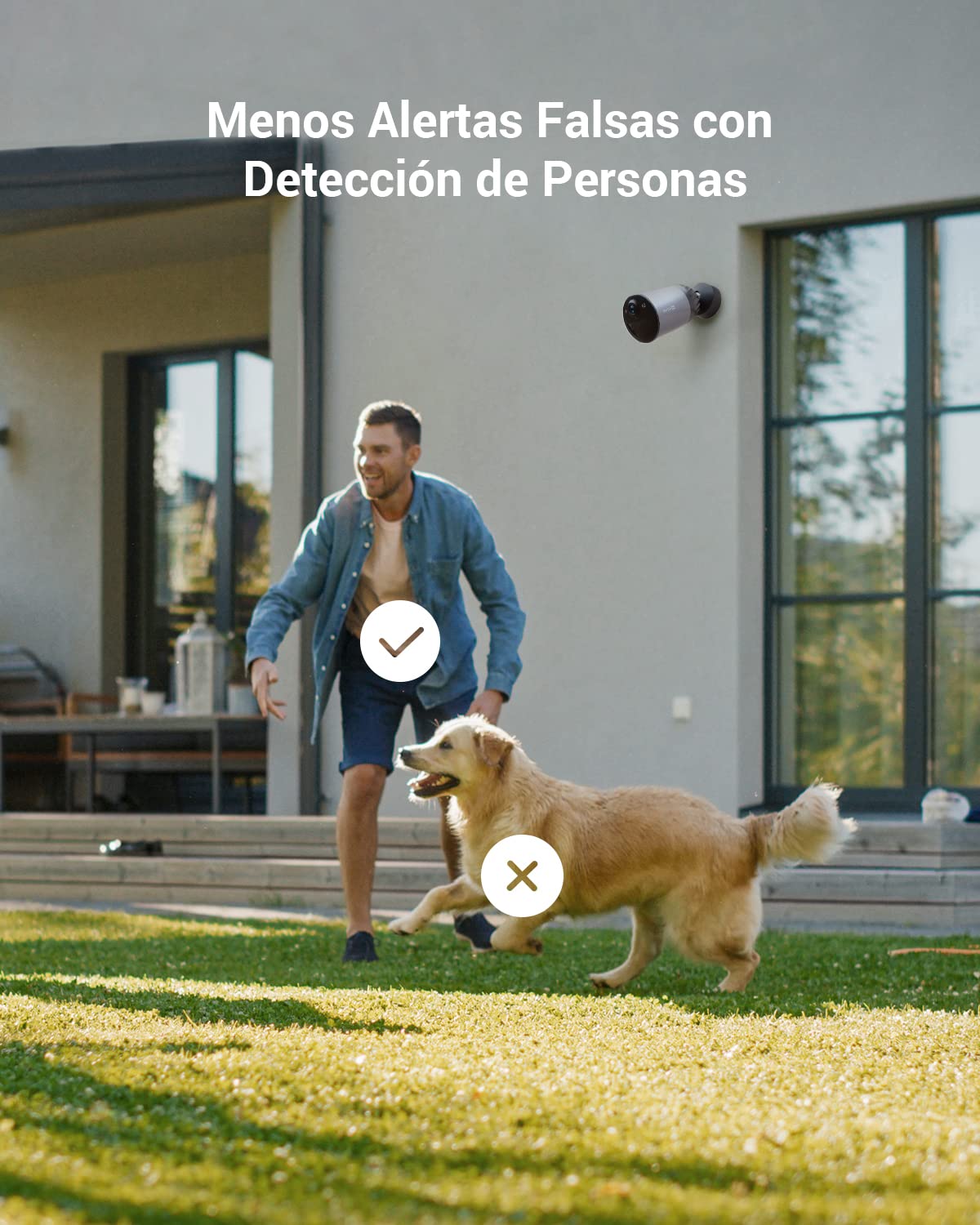 EZVIZ BC1C - Cámara de vigilancia WiFi Exterior inalámbrica 1080P, autonomía de 210 días, cámara con baterías 7800 mAh, detección de Persona, visión Nocturna en Color, Audio bidireccional, IP66